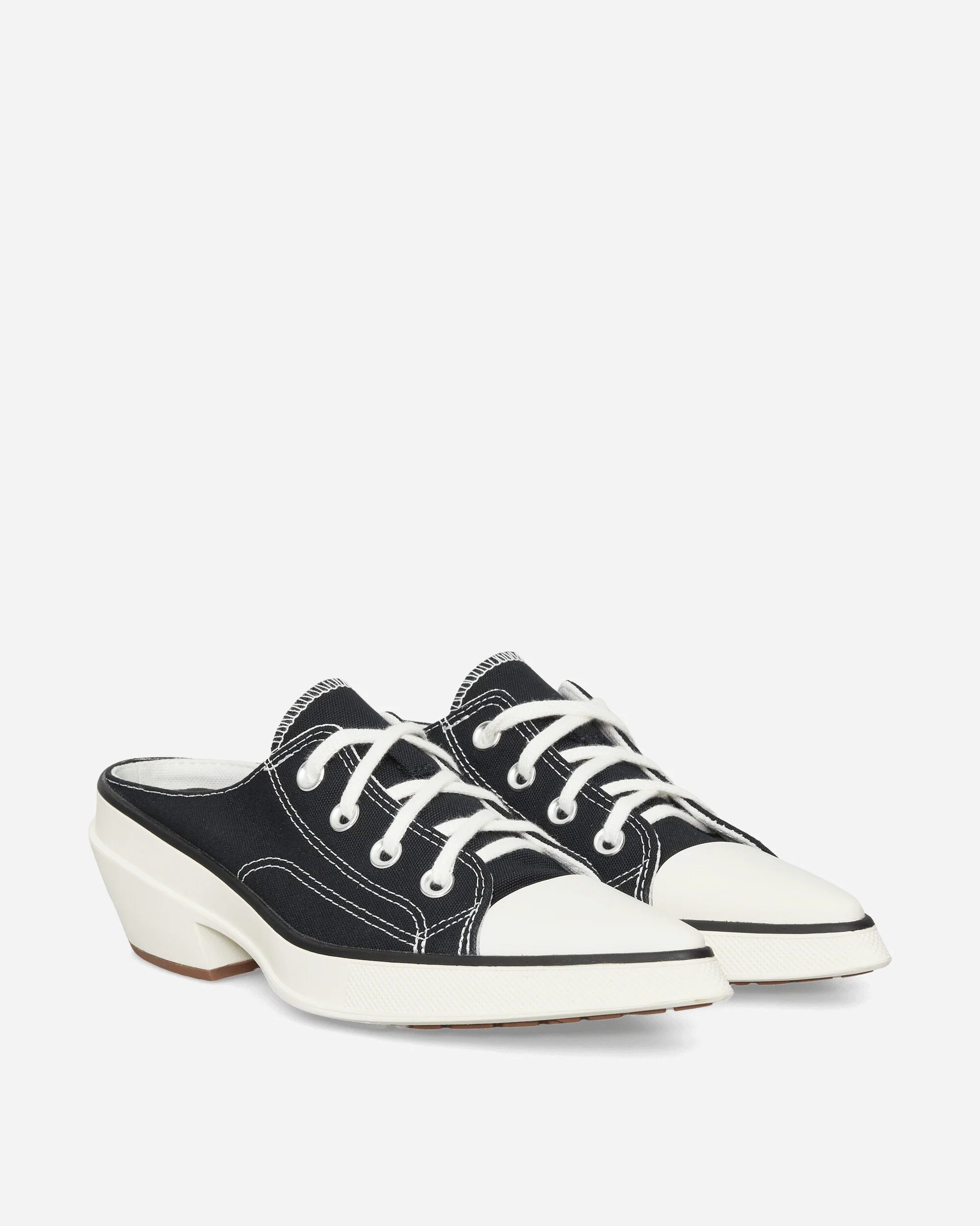 Women's Chuck 70 De Luxe Pointed Mule Heel Platform Sneakers Black - Image 2