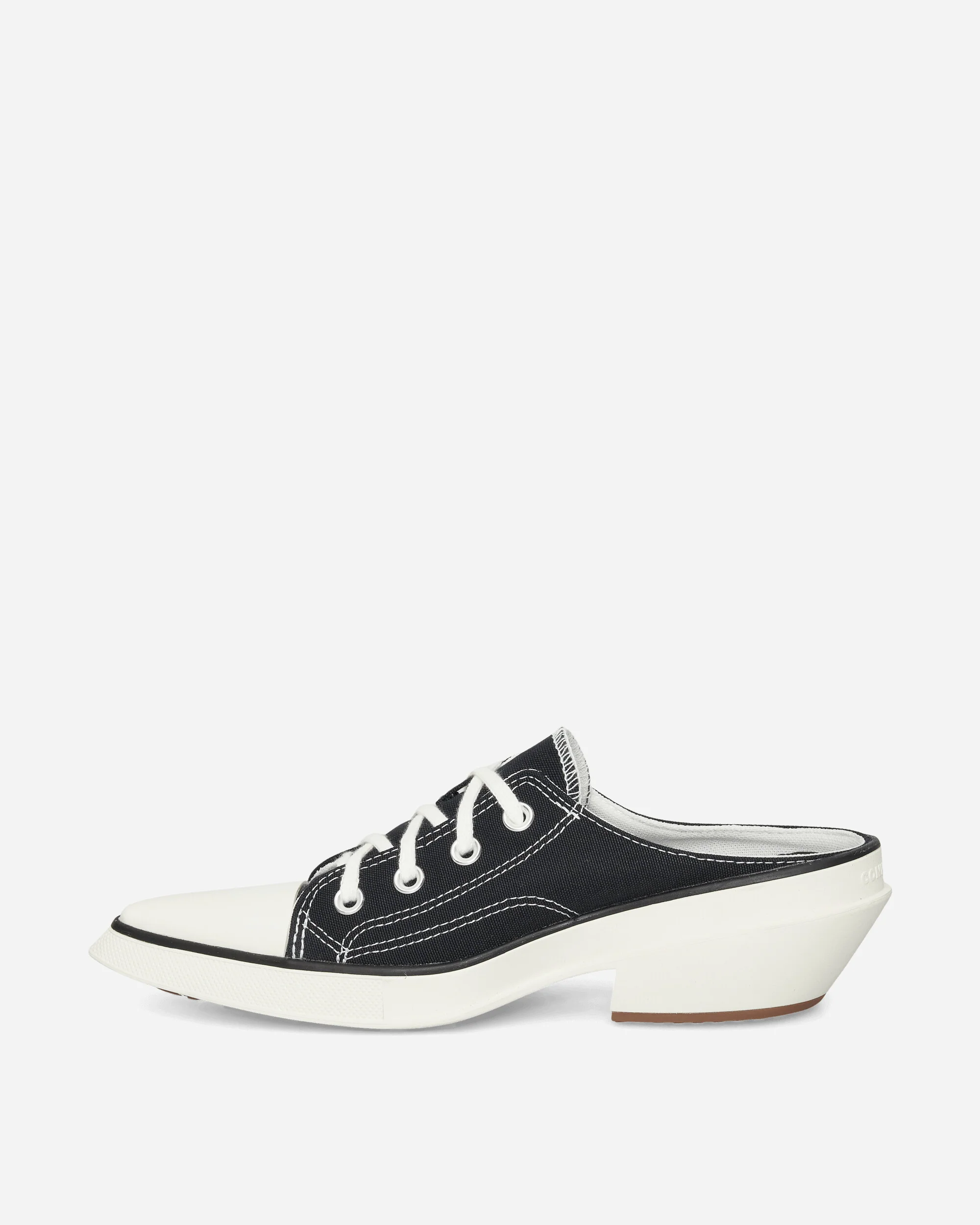 Women's Chuck 70 De Luxe Pointed Mule Heel Platform Sneakers Black - Image 3