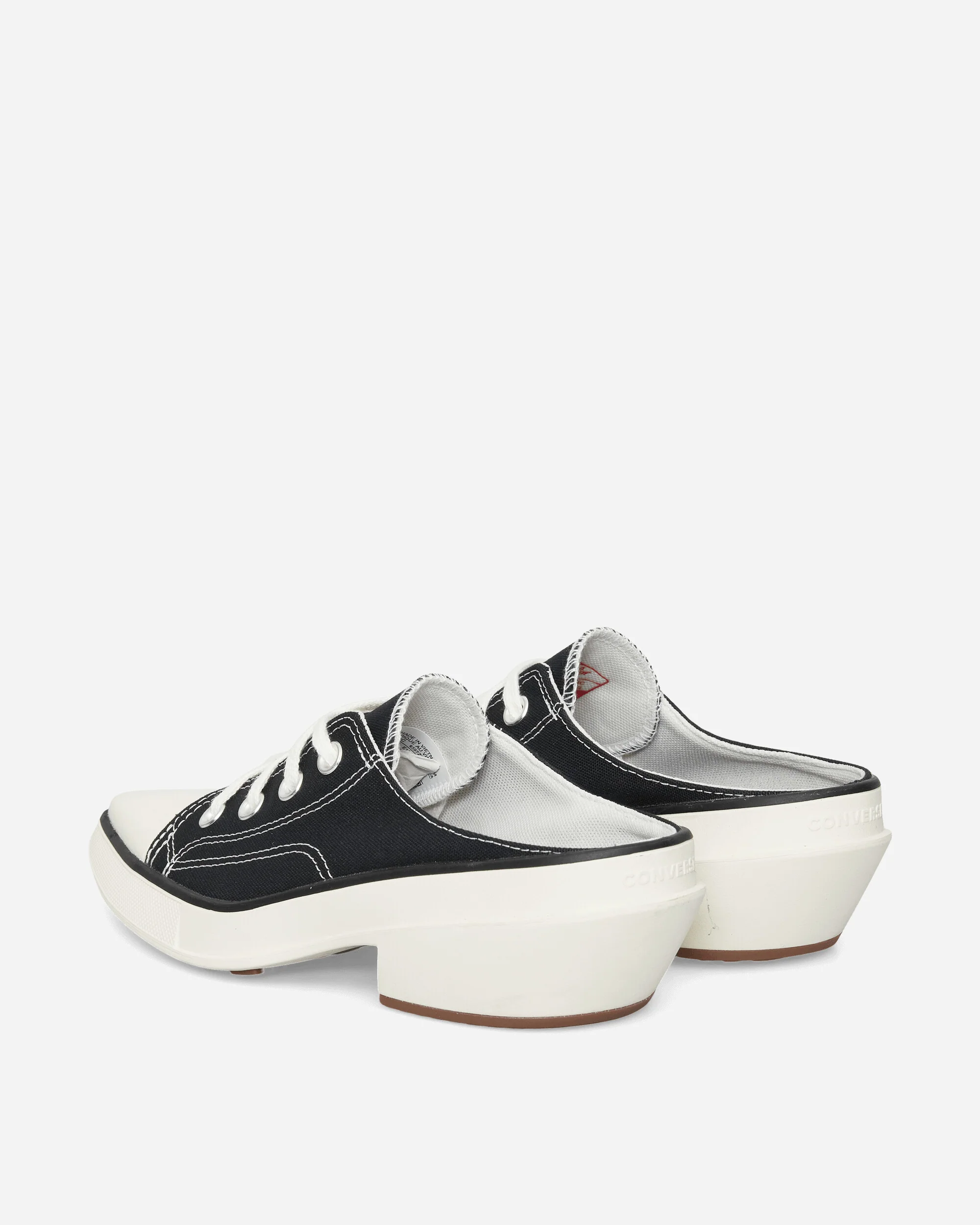 Women's Chuck 70 De Luxe Pointed Mule Heel Platform Sneakers Black - Image 4