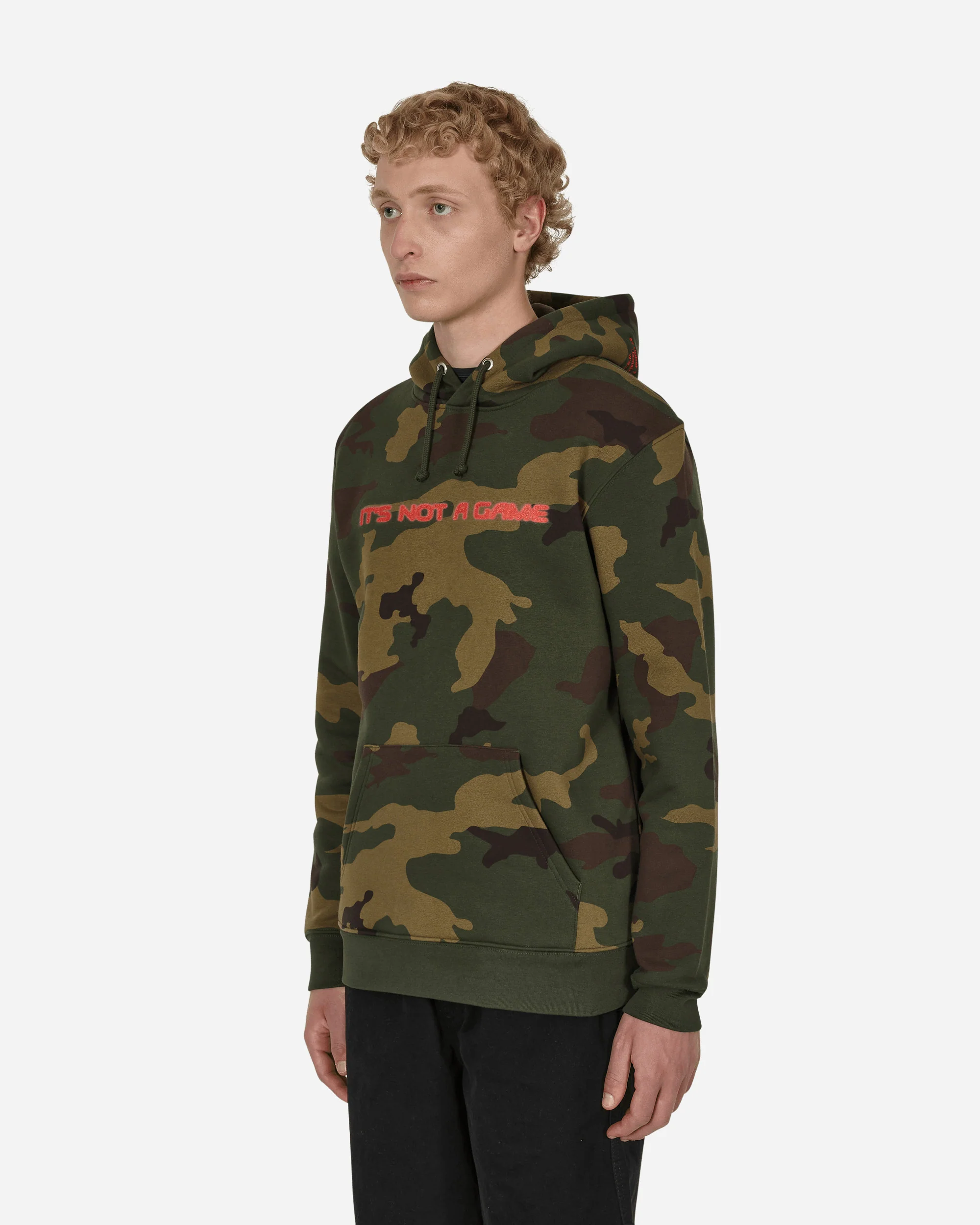 No Games Hooded Sweatshirt Green - Image 2