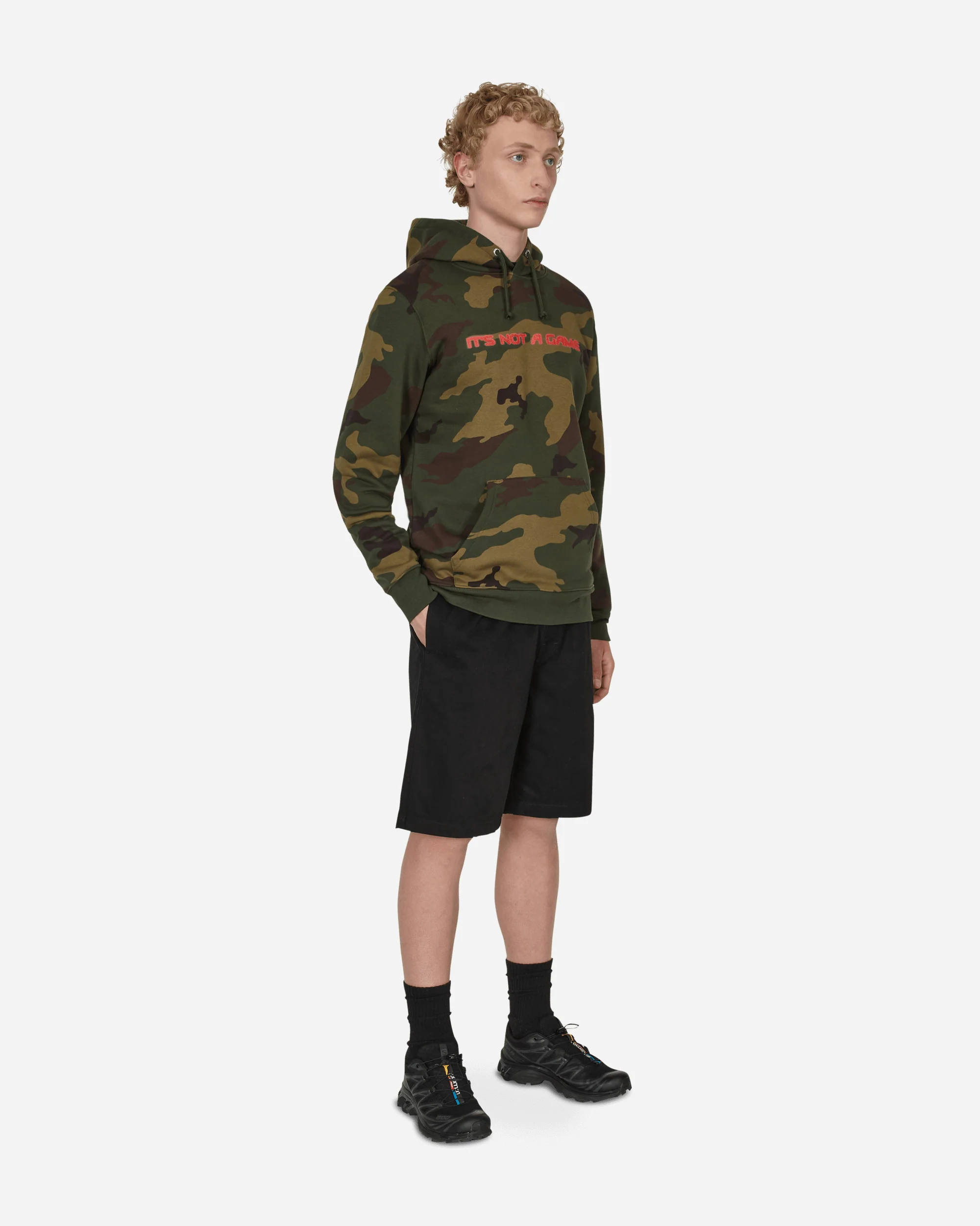 No Games Hooded Sweatshirt Green - Image 4