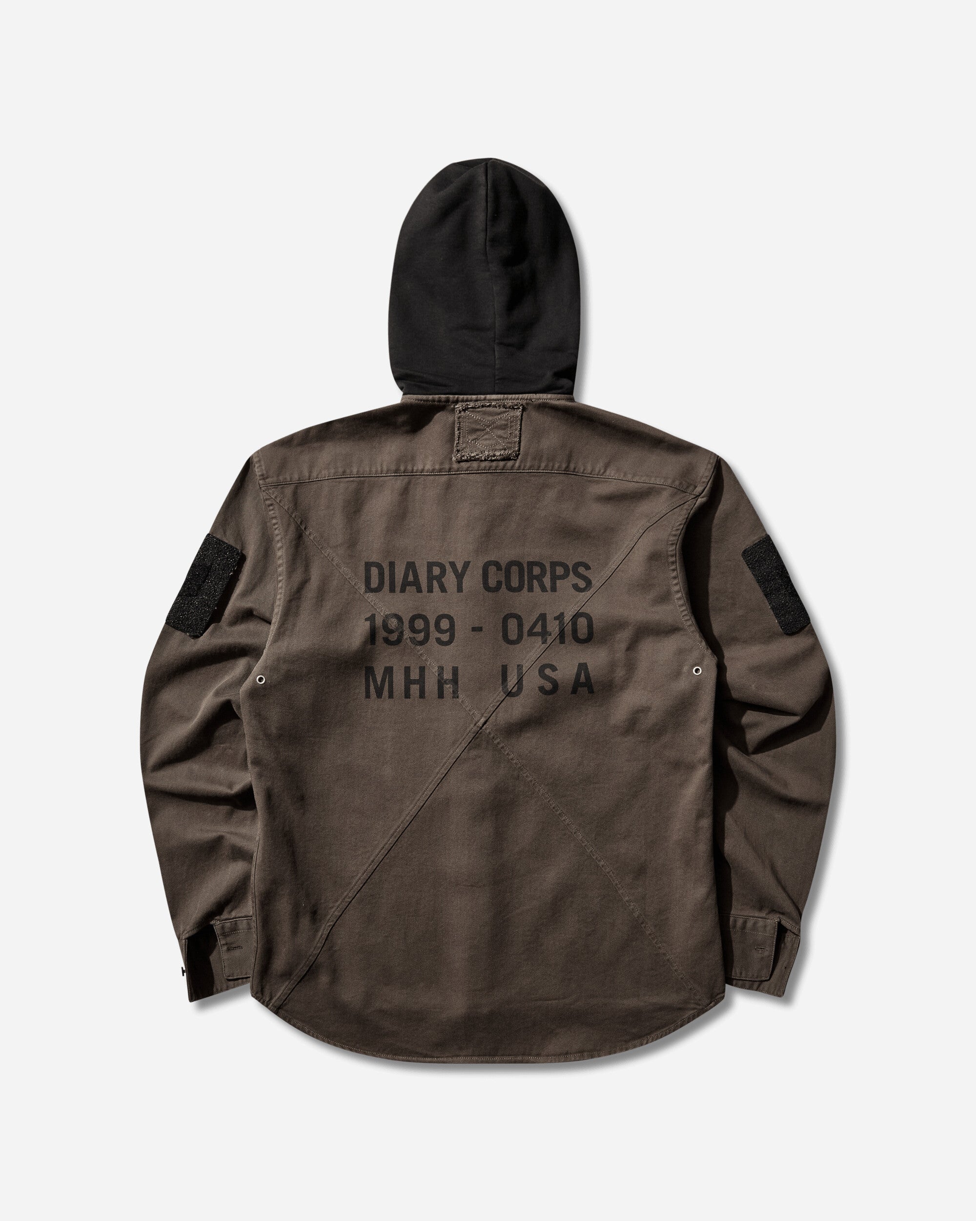 Men's Hooded Shirt Khaki - Image 2