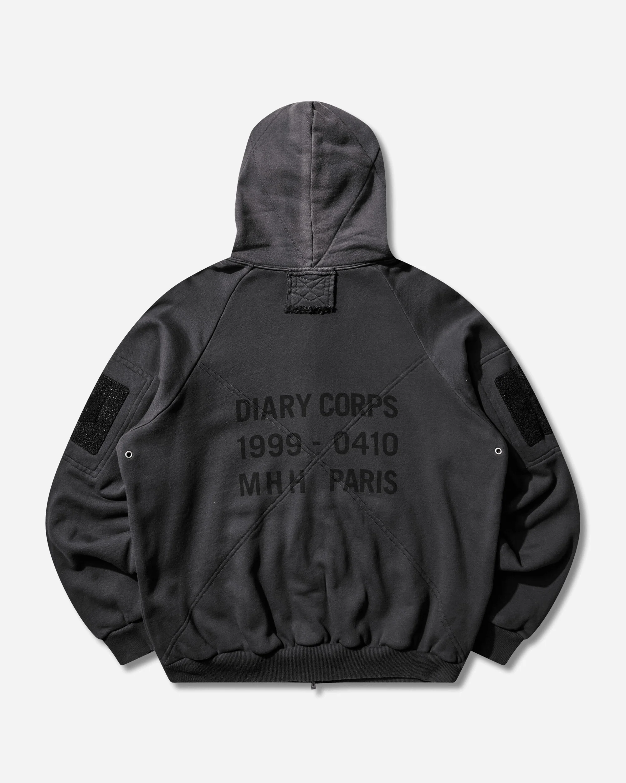 Men's Waffle Lined Hoodie Black - Image 2