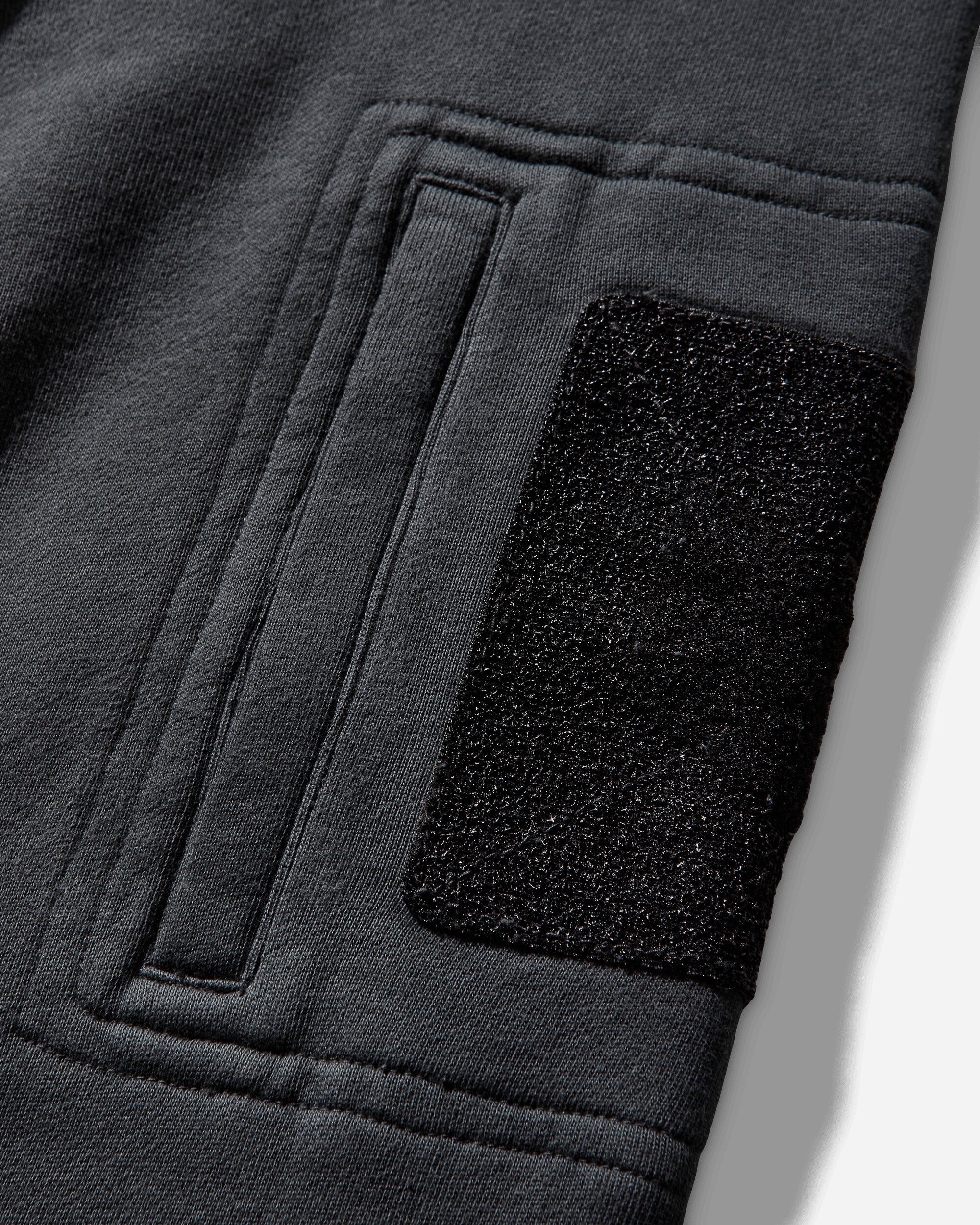 Men's Waffle Lined Hoodie Black - Image 4