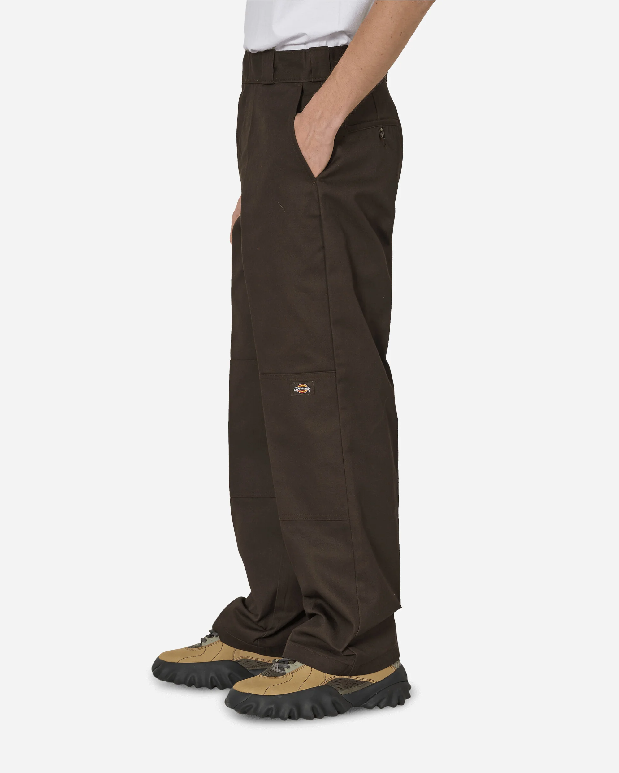 Double Knee Work Pants Dark Brown - Image 2