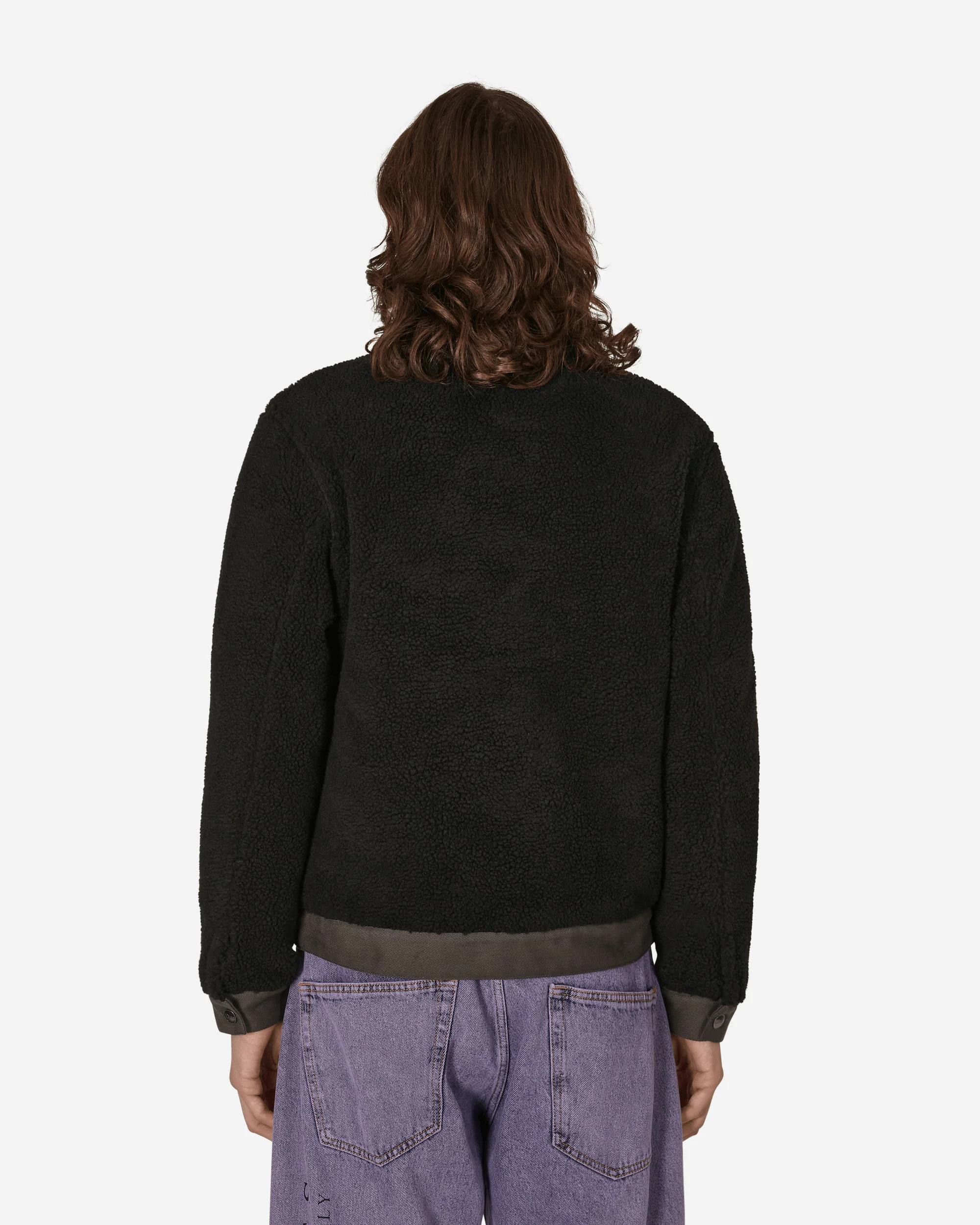 Sherpa Denim Jacket Black - Image 3