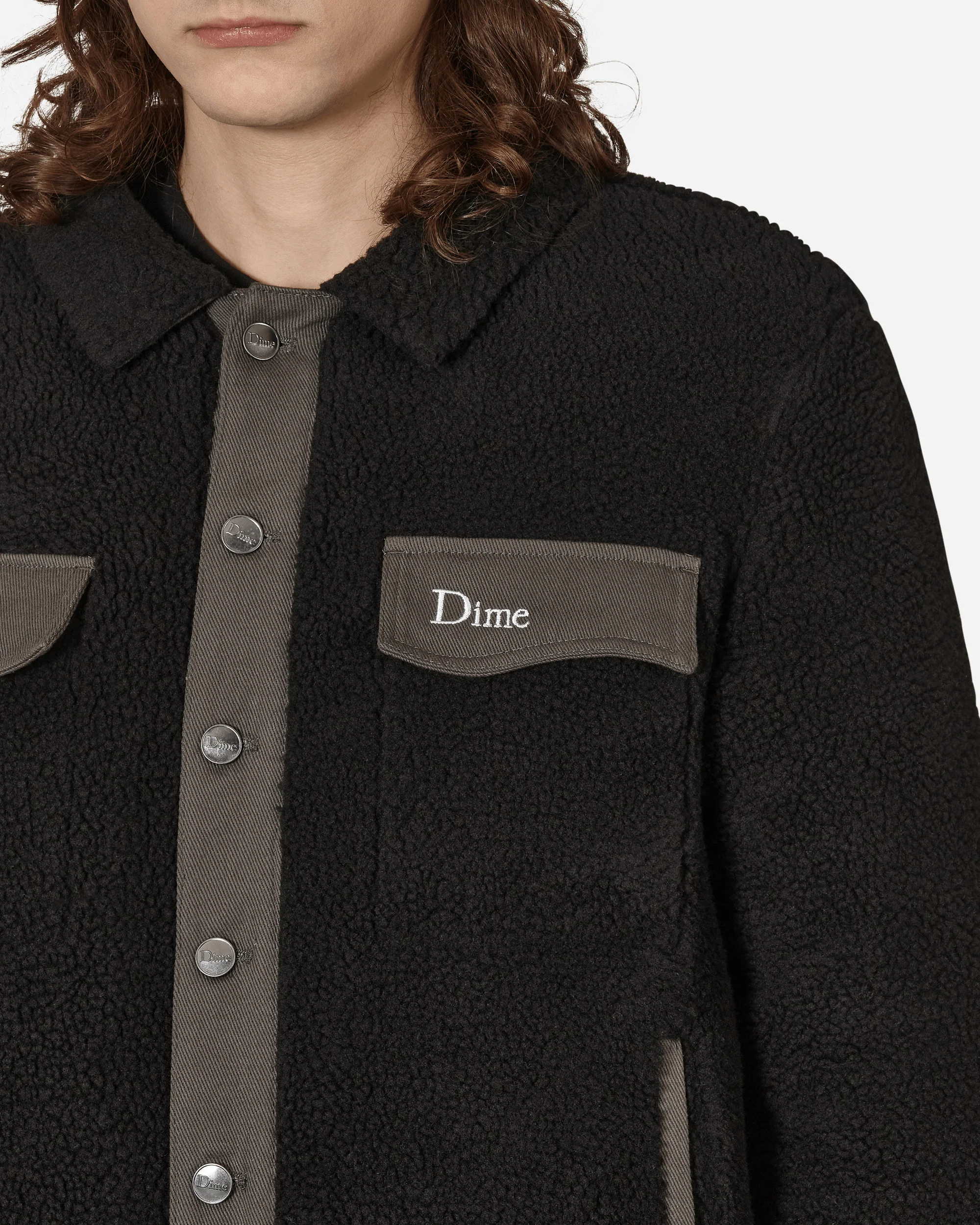 Sherpa Denim Jacket Black - Image 5