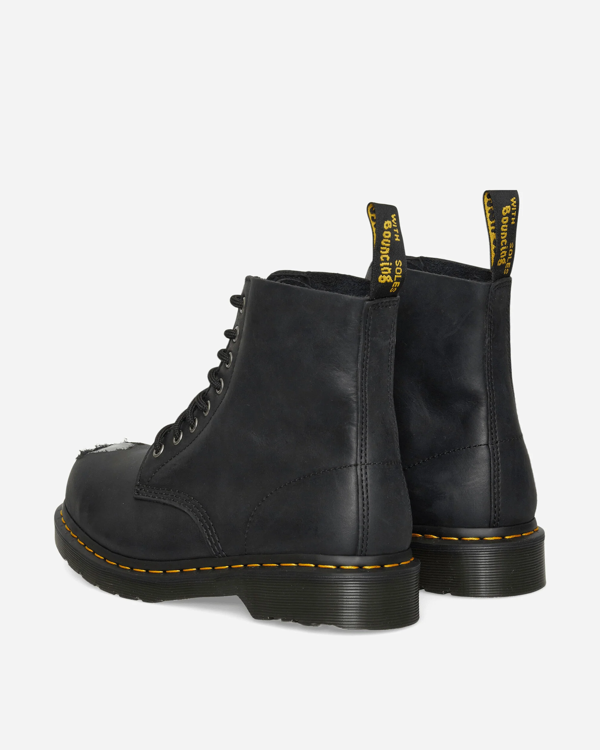 1460 Metal Toe Leather Boots Black - Image 4