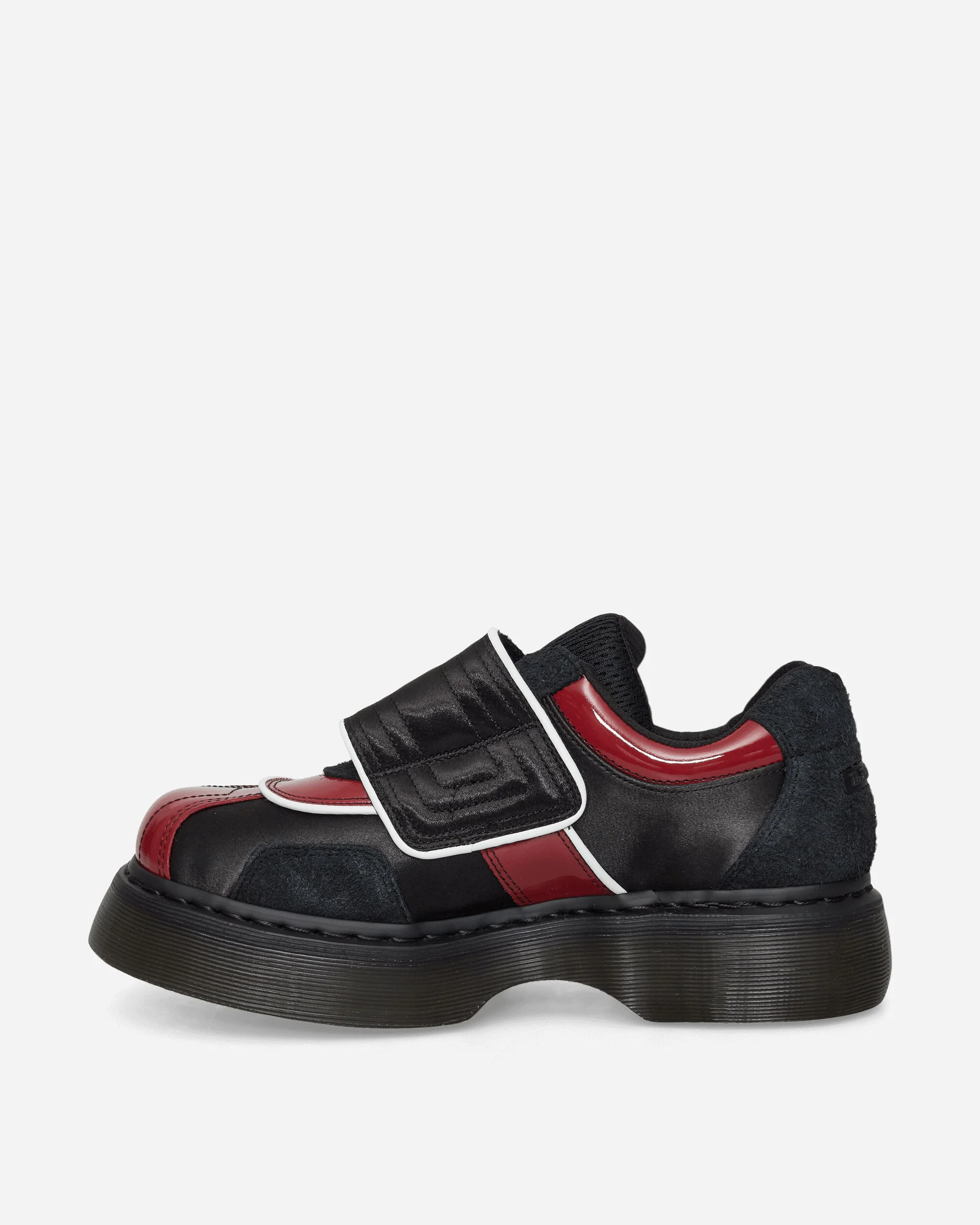 Women's Buzz Strap Satin Lux High Gloss Patent Loafers Black / Scarlet Red - Image 3