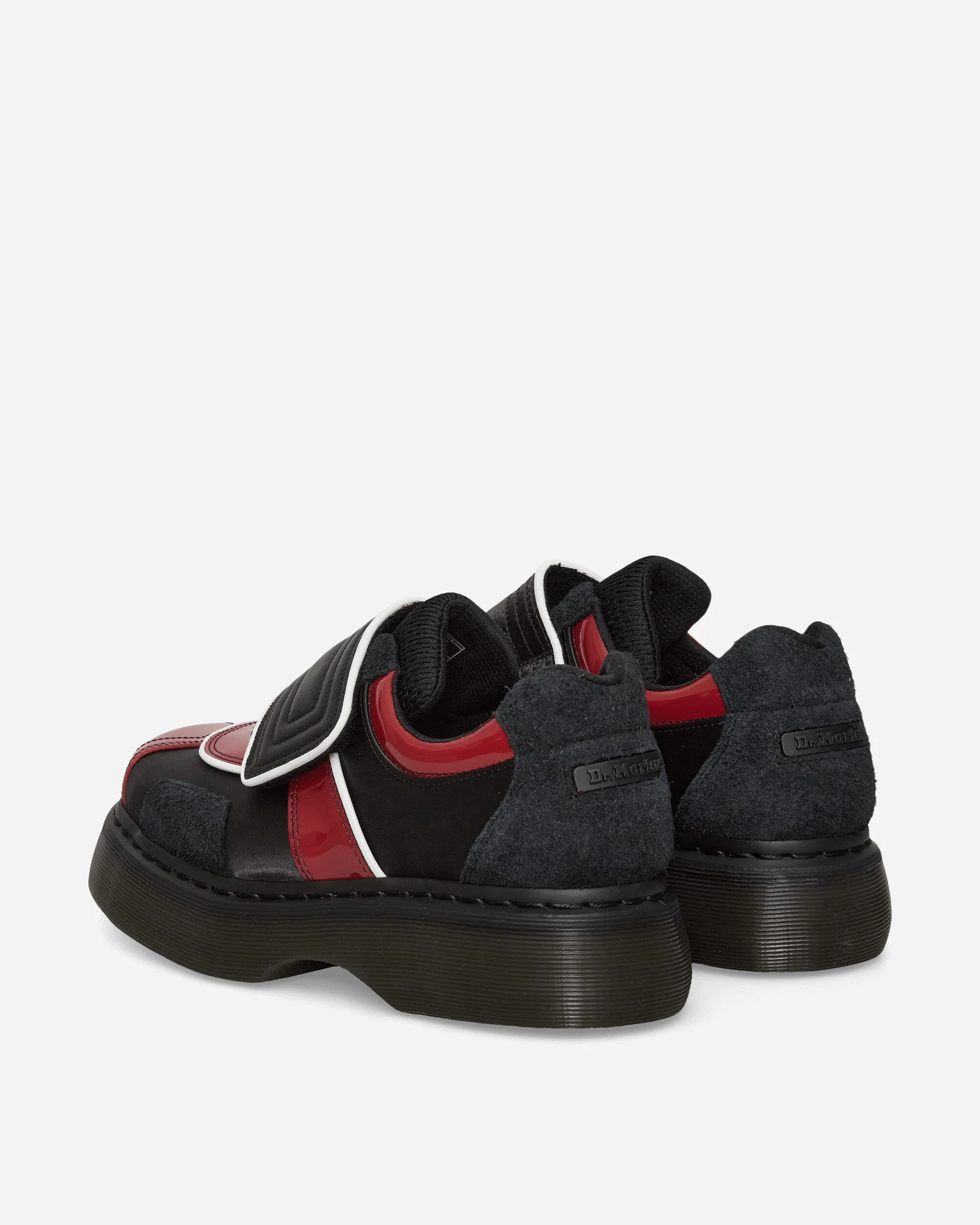 Women's Buzz Strap Satin Lux High Gloss Patent Loafers Black / Scarlet Red - Image 4