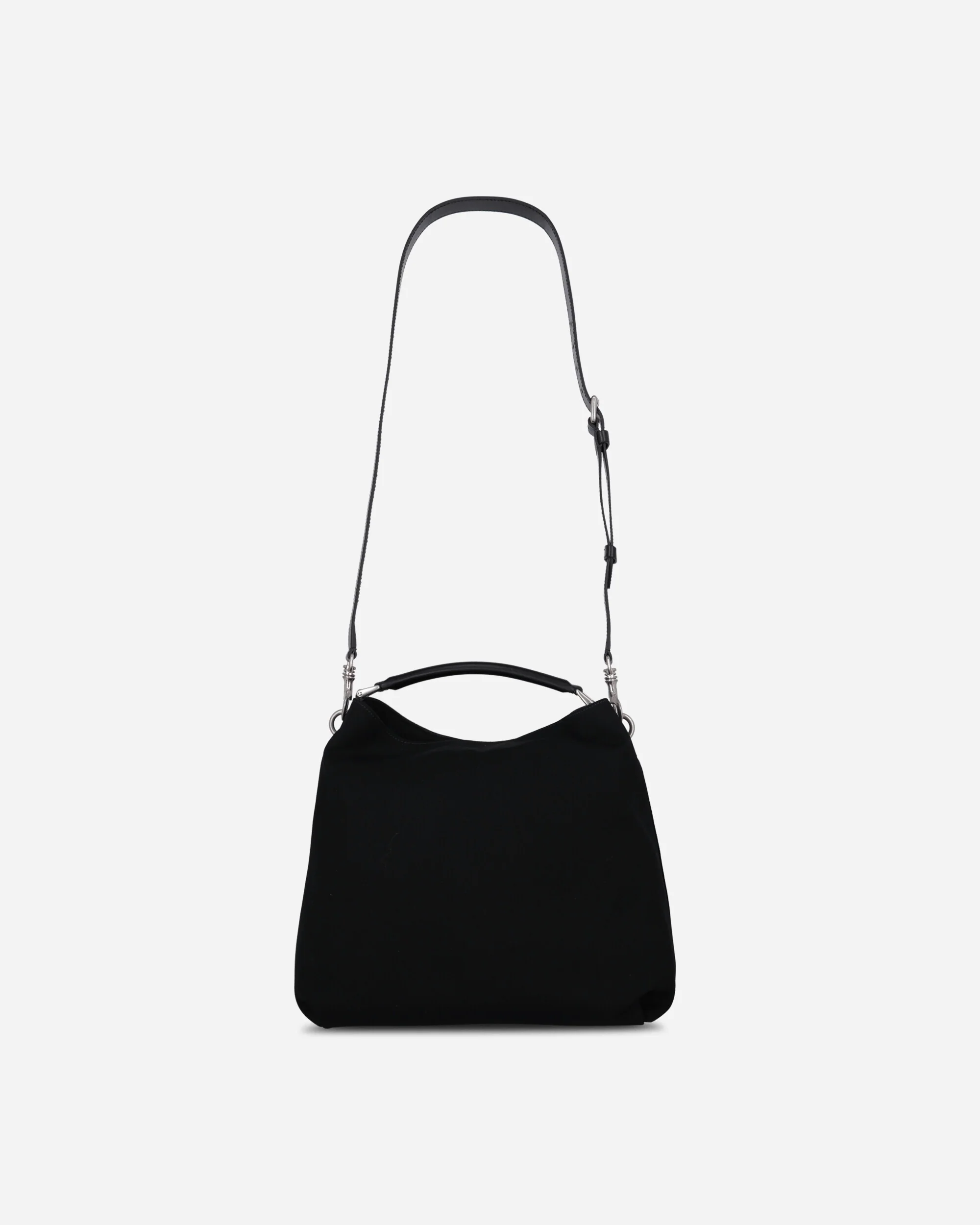 Cotton Canvas Shoulder Bag Black - Image 4