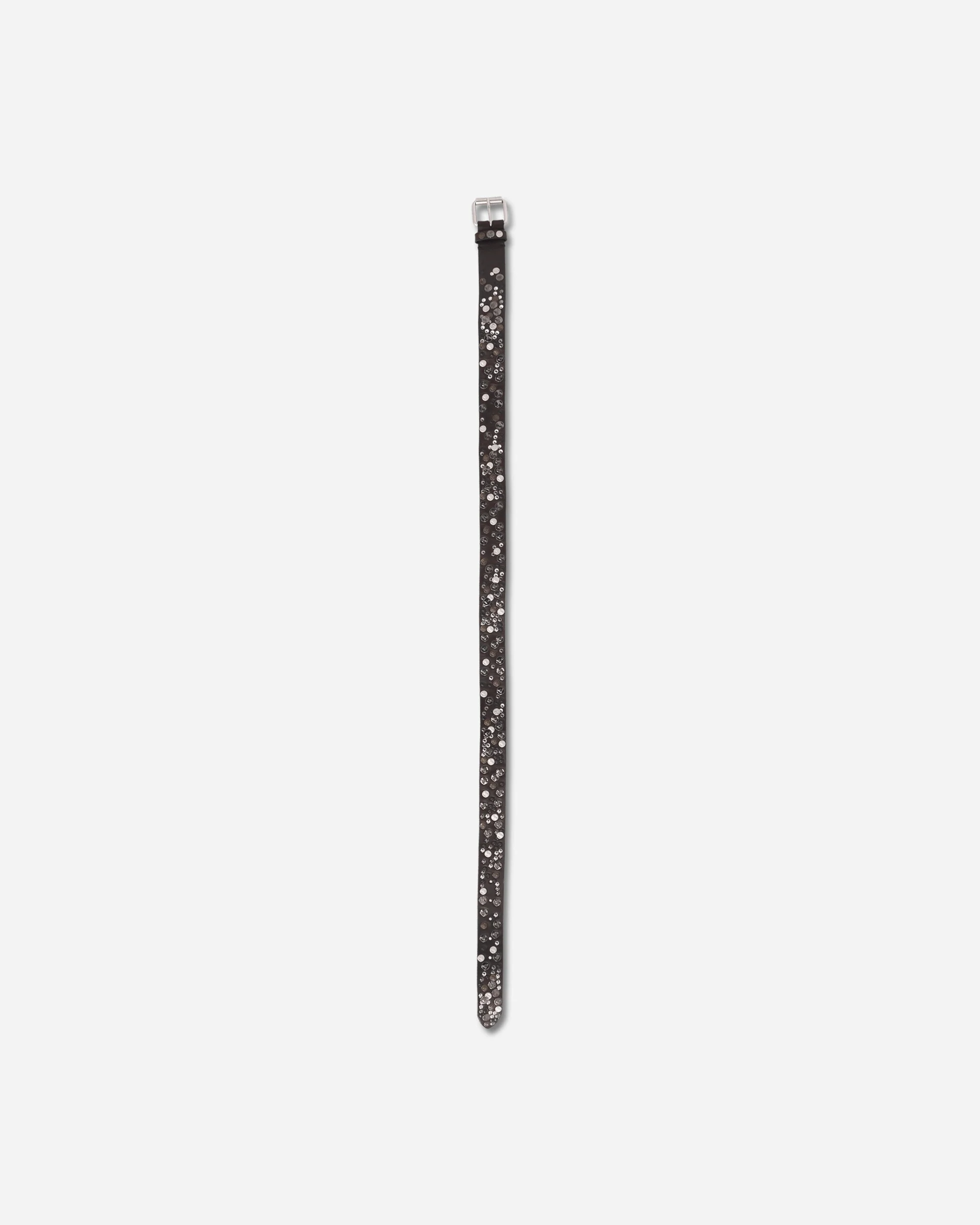 Studded Leather Belt Dark Brown - Image 3