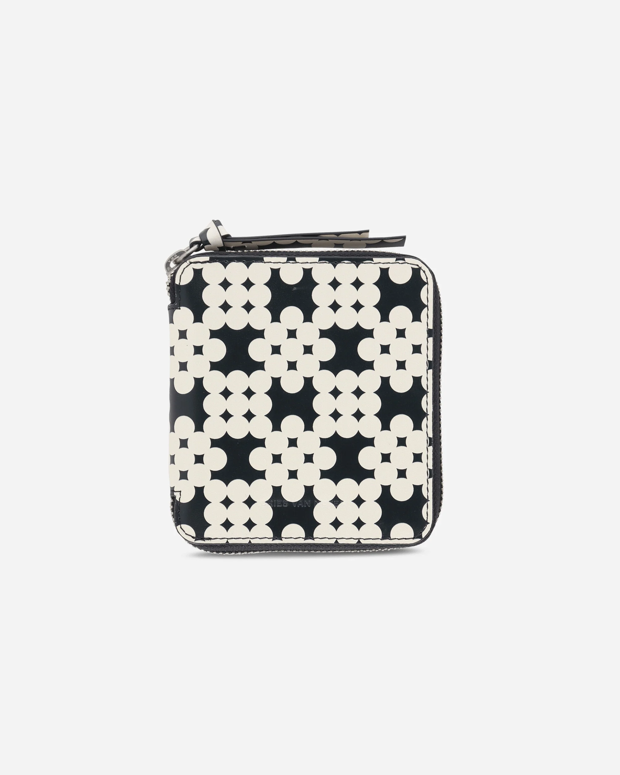 Printed Leather Zip Wallet Ecru - Image 2