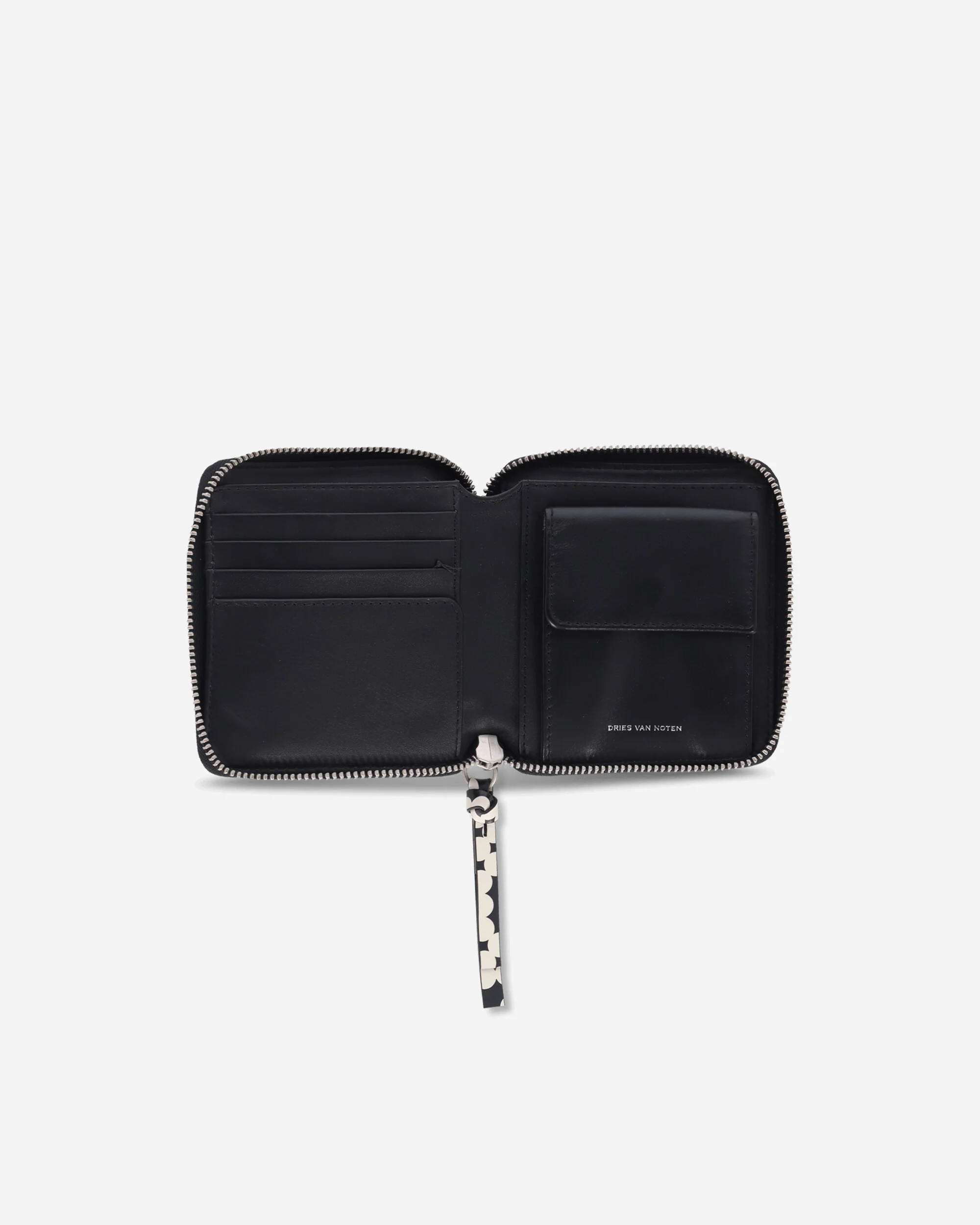 Printed Leather Zip Wallet Ecru - Image 3