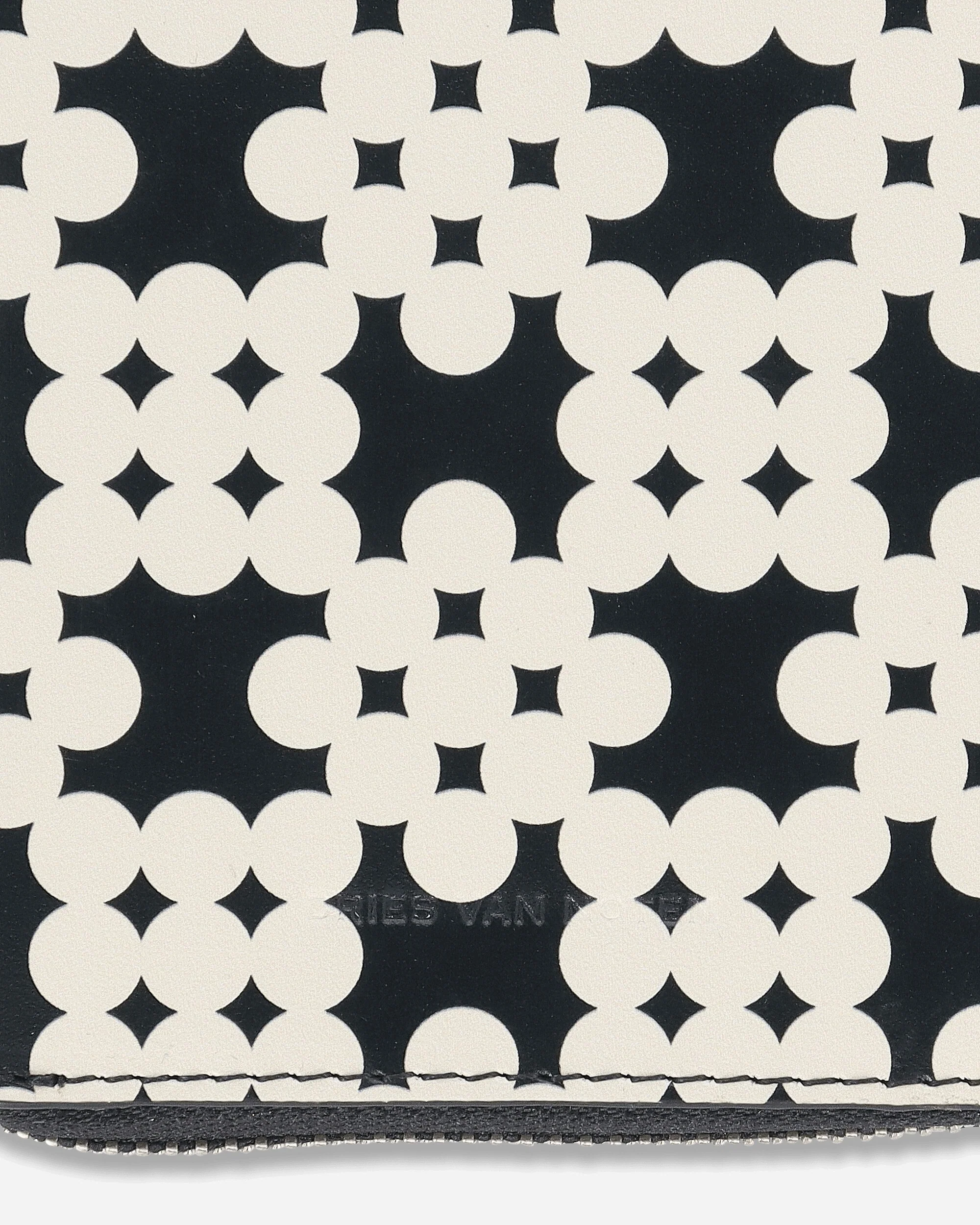 Printed Leather Zip Wallet Ecru - Image 6