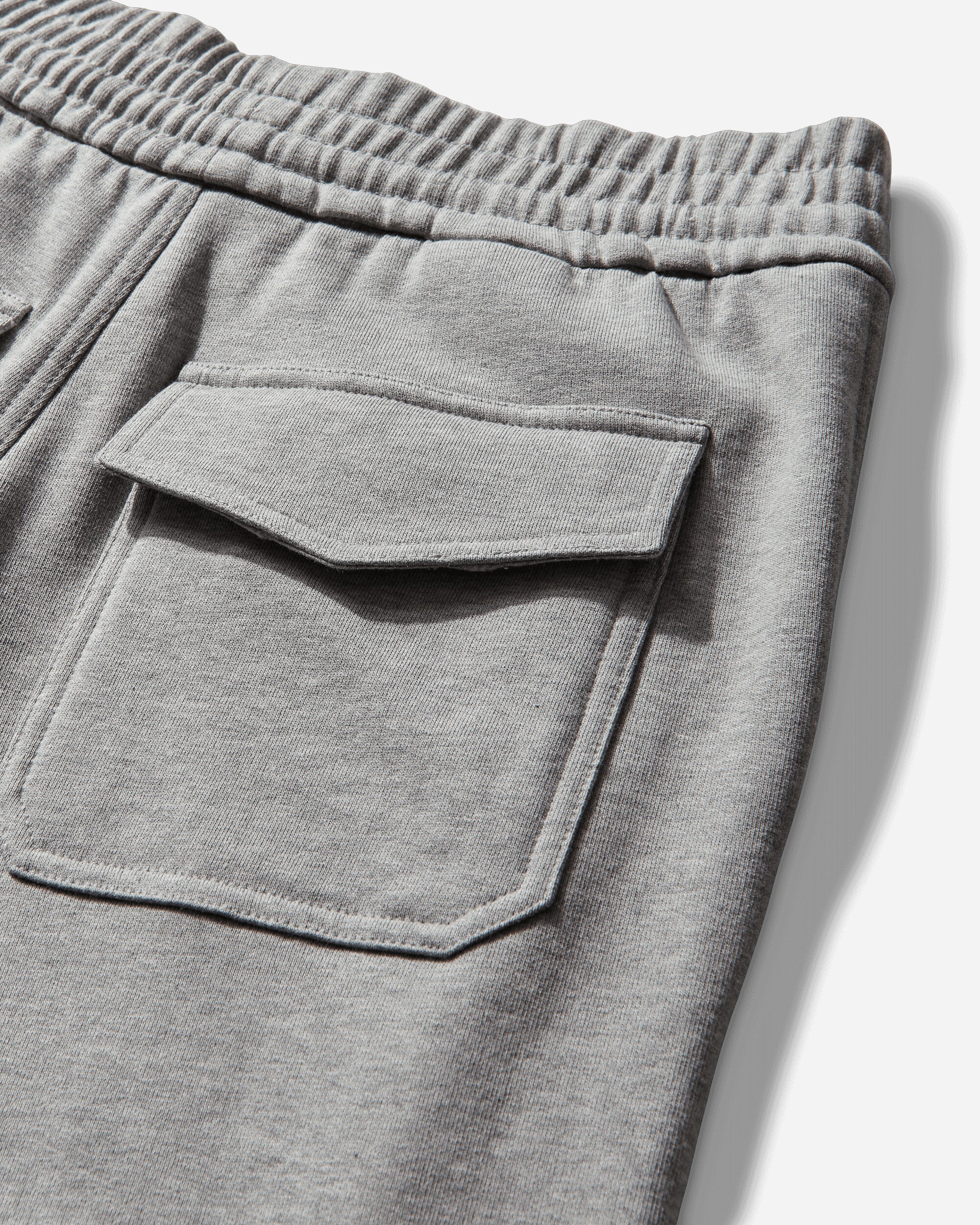Men's Loose Cotton Shorts Grey Melange - Image 3