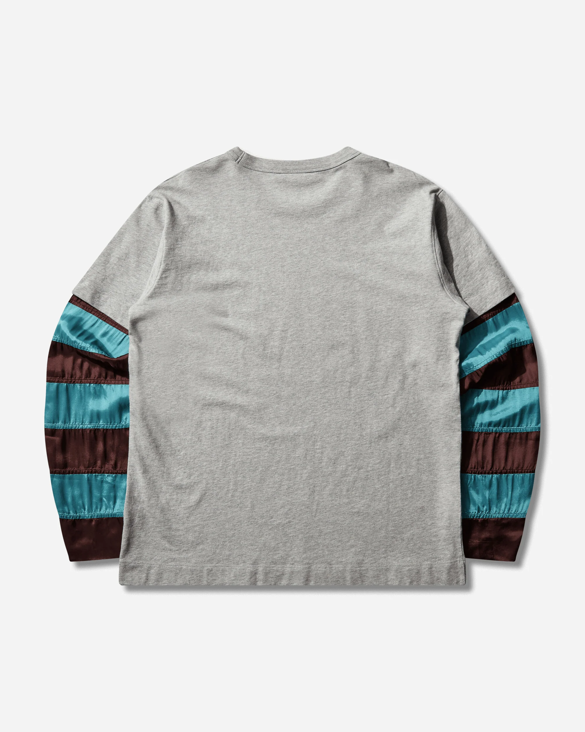 Men's Contrast Sleeves T-Shirt Grey Melange - Image 2