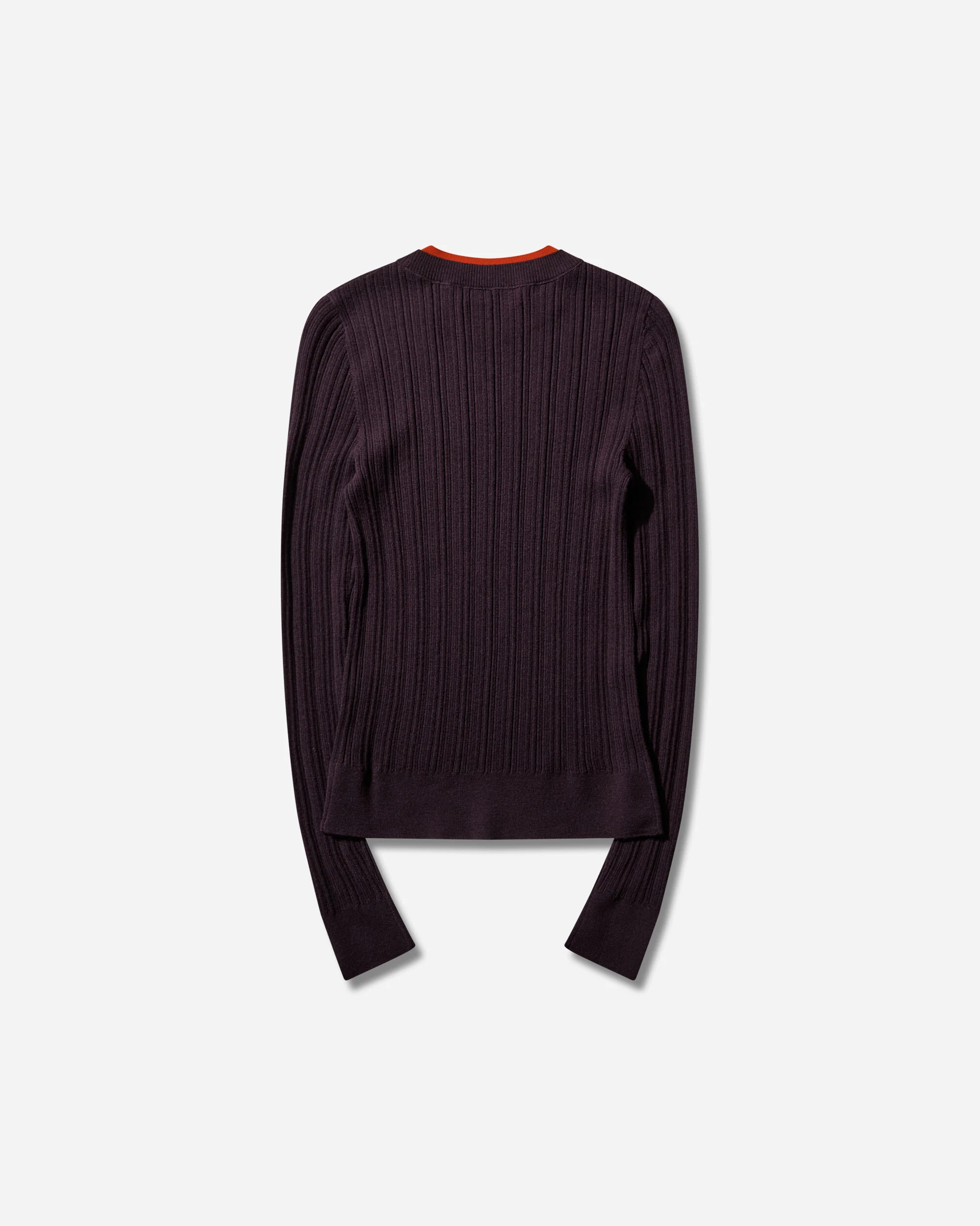 Men's Merino Wool Sweater Dark Purple - Image 2