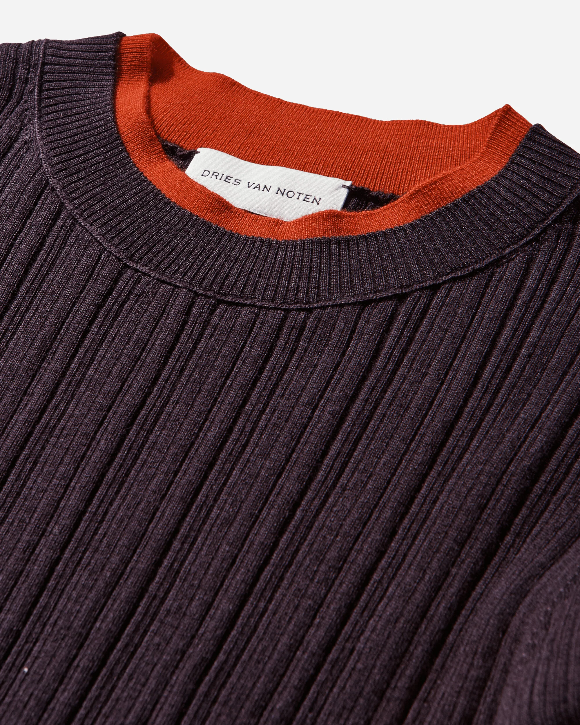 Men's Merino Wool Sweater Dark Purple - Image 3