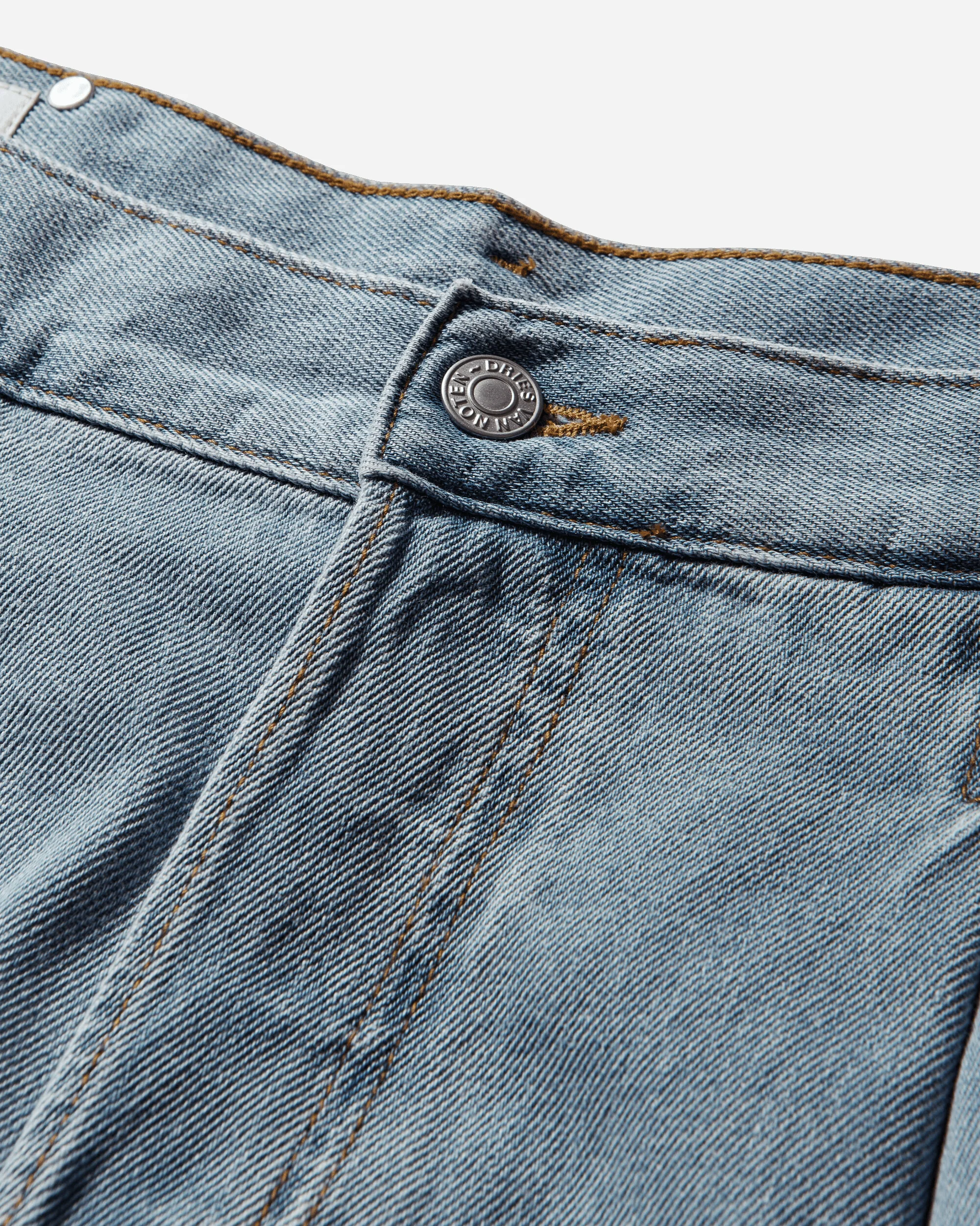 Men's Pleated Jeans Light Blue - Image 4