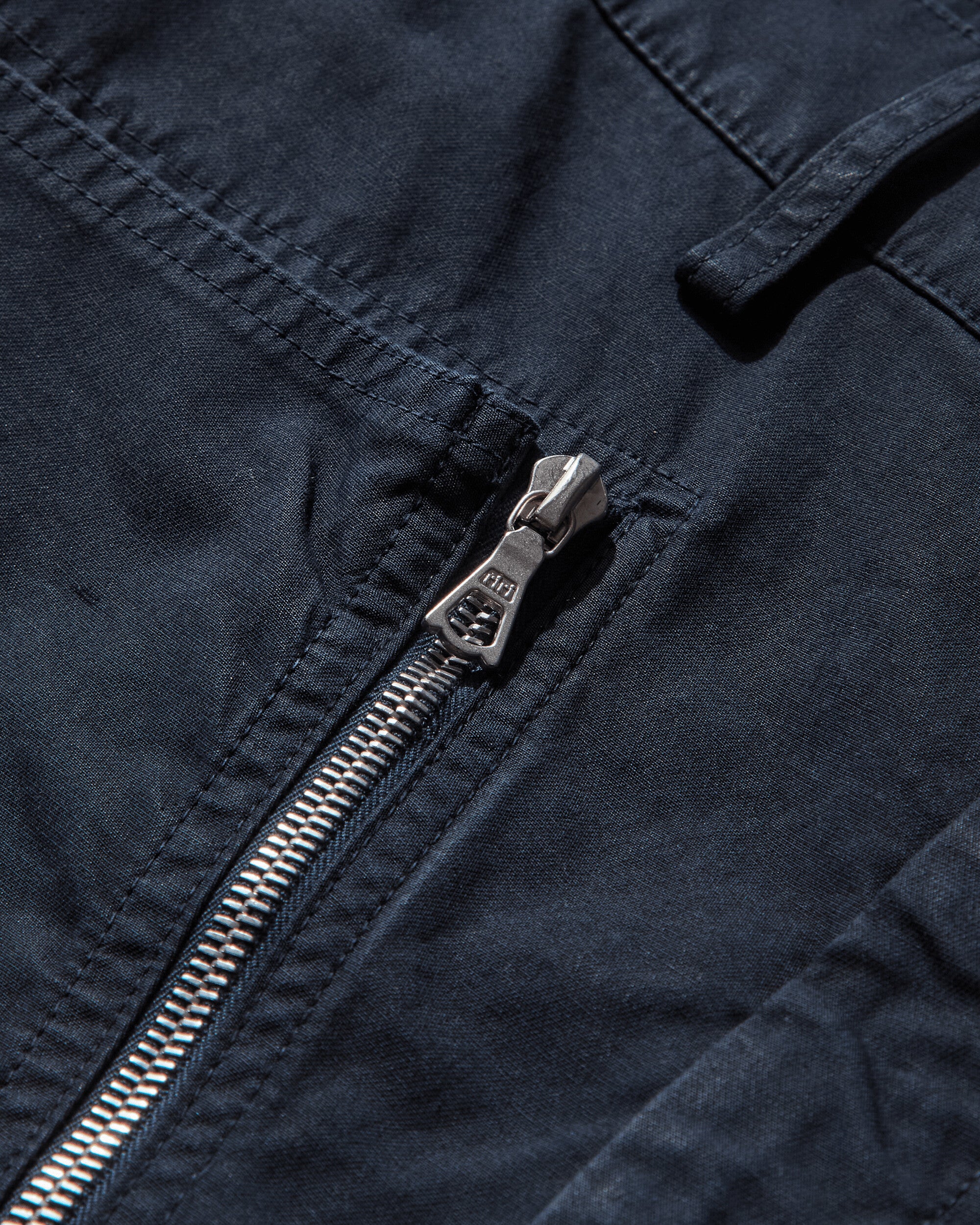 Men's Overdyed Zip Pants Navy - Image 3