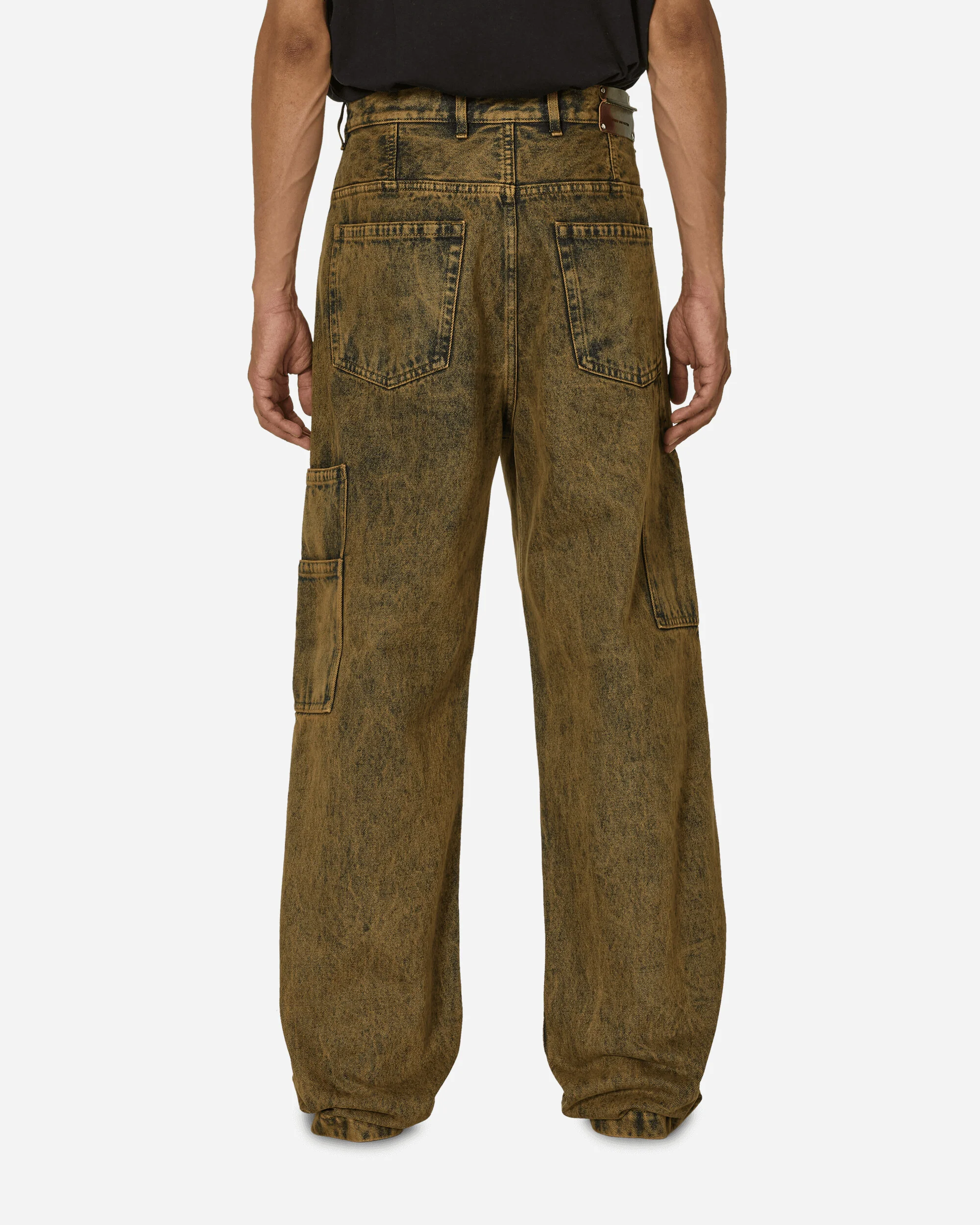 Loose Fit Denim Pants Beige - Image 3