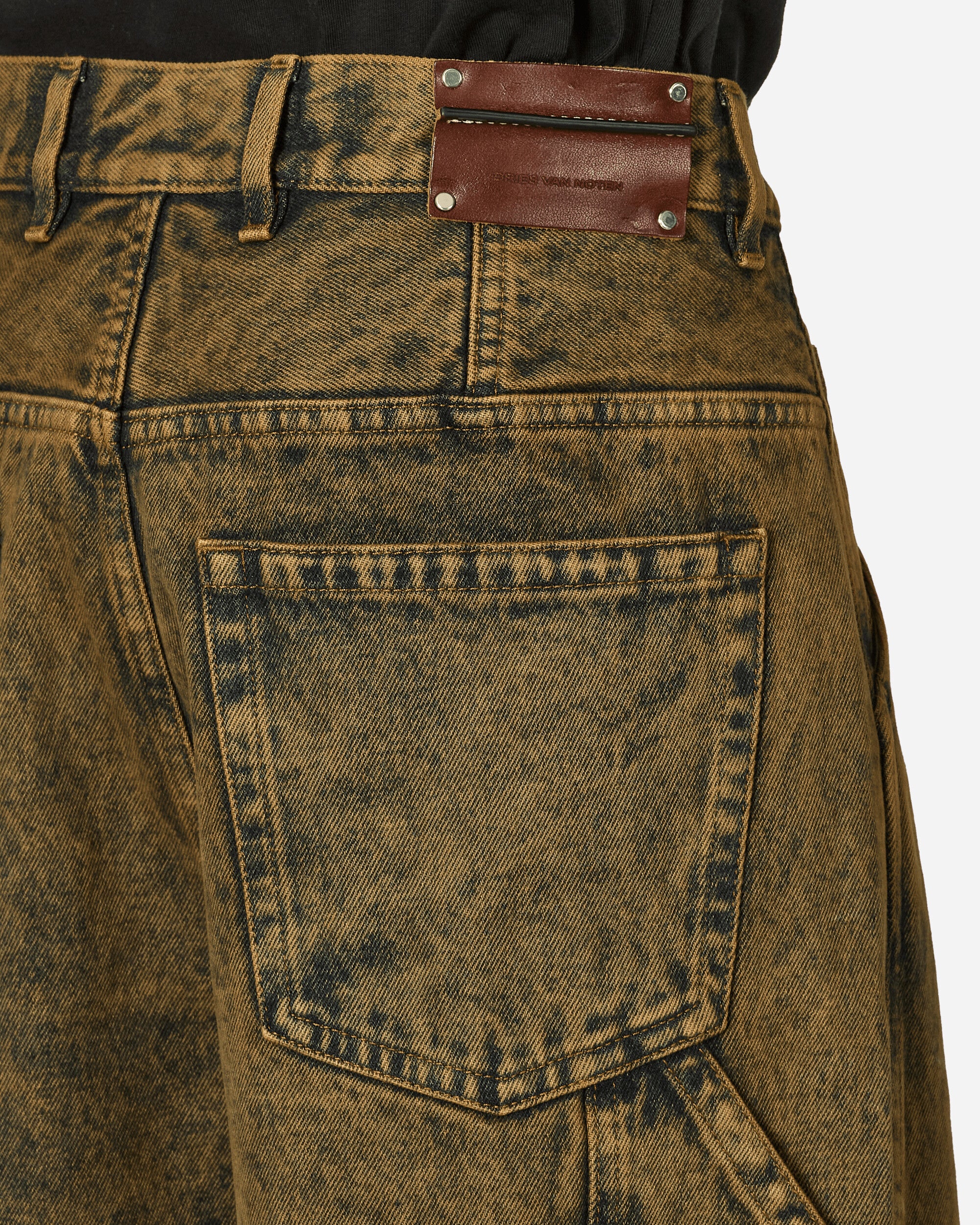 Loose Fit Denim Pants Beige - Image 5