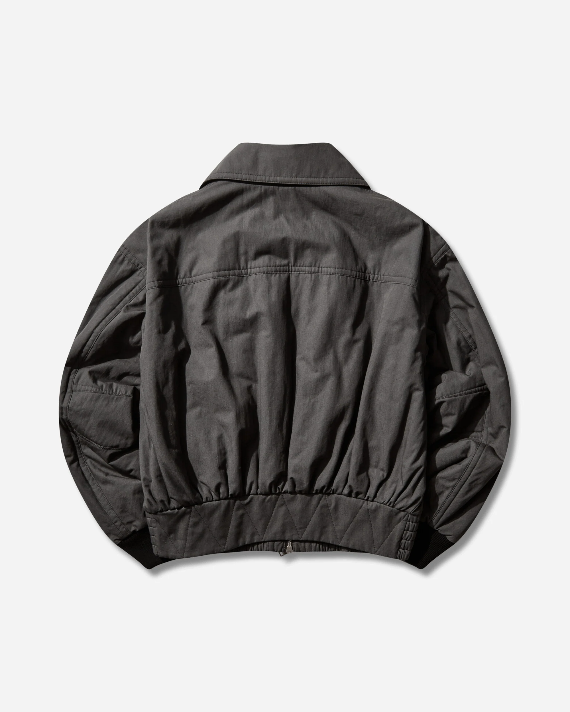 Men's Overdyed Cotton Bomber Jacket Dark Grey - Image 2