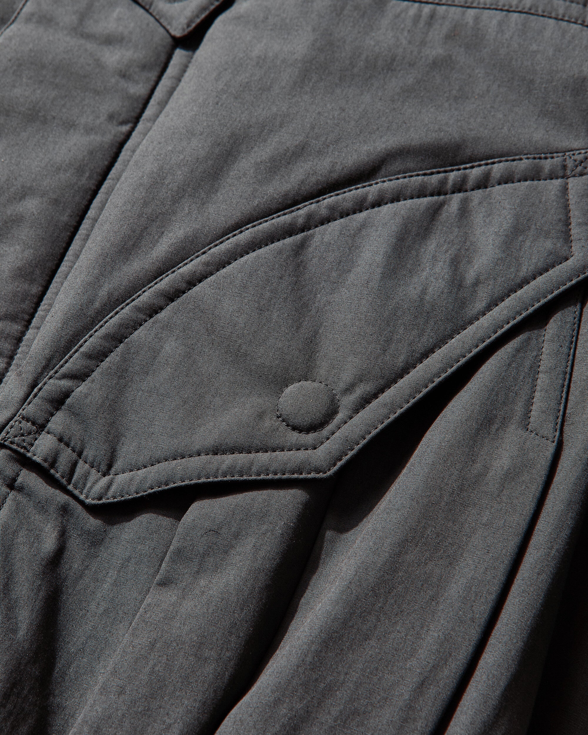 Men's Overdyed Cotton Bomber Jacket Dark Grey - Image 4