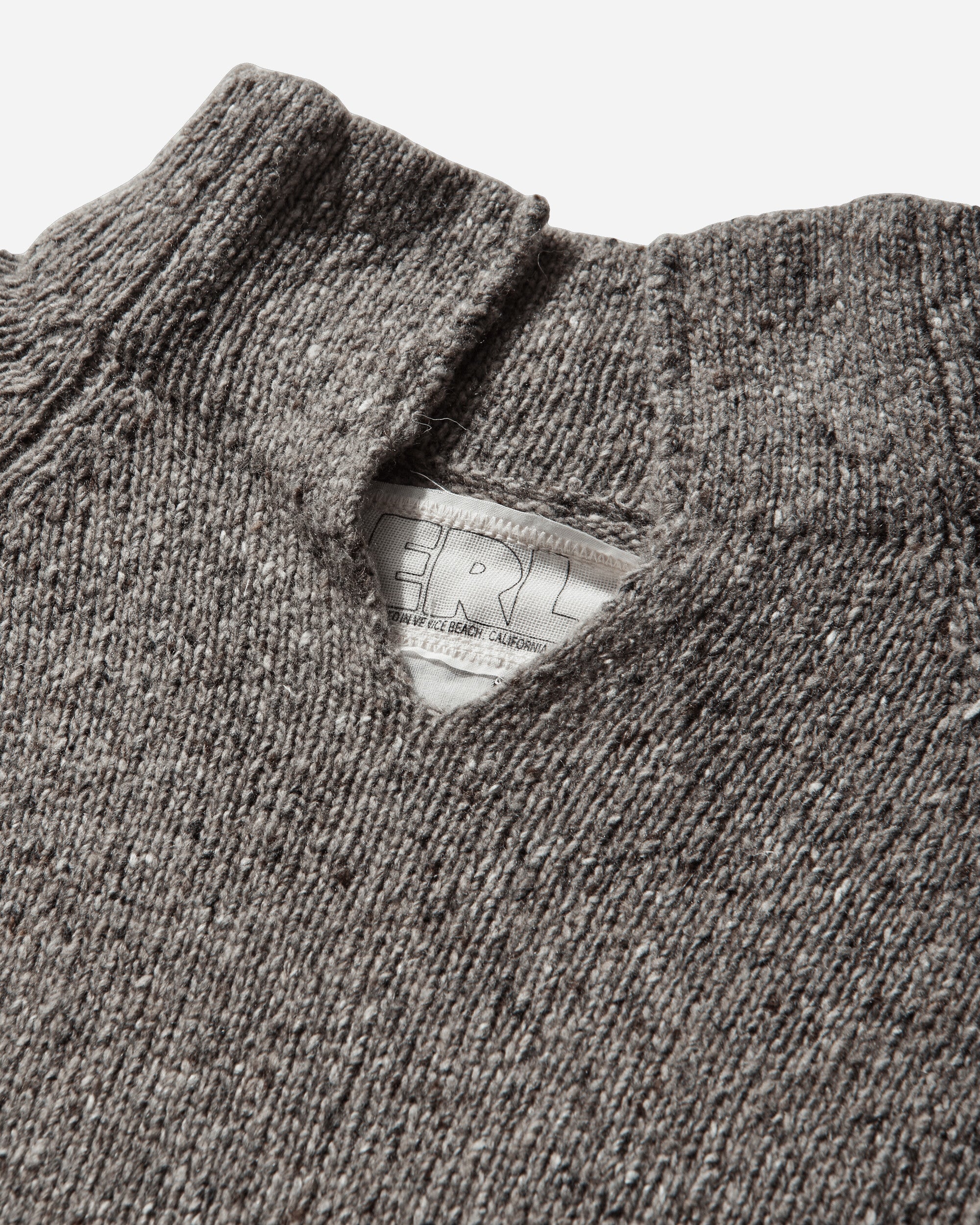 Men's Slit-Neck Sweater Grey - Image 4
