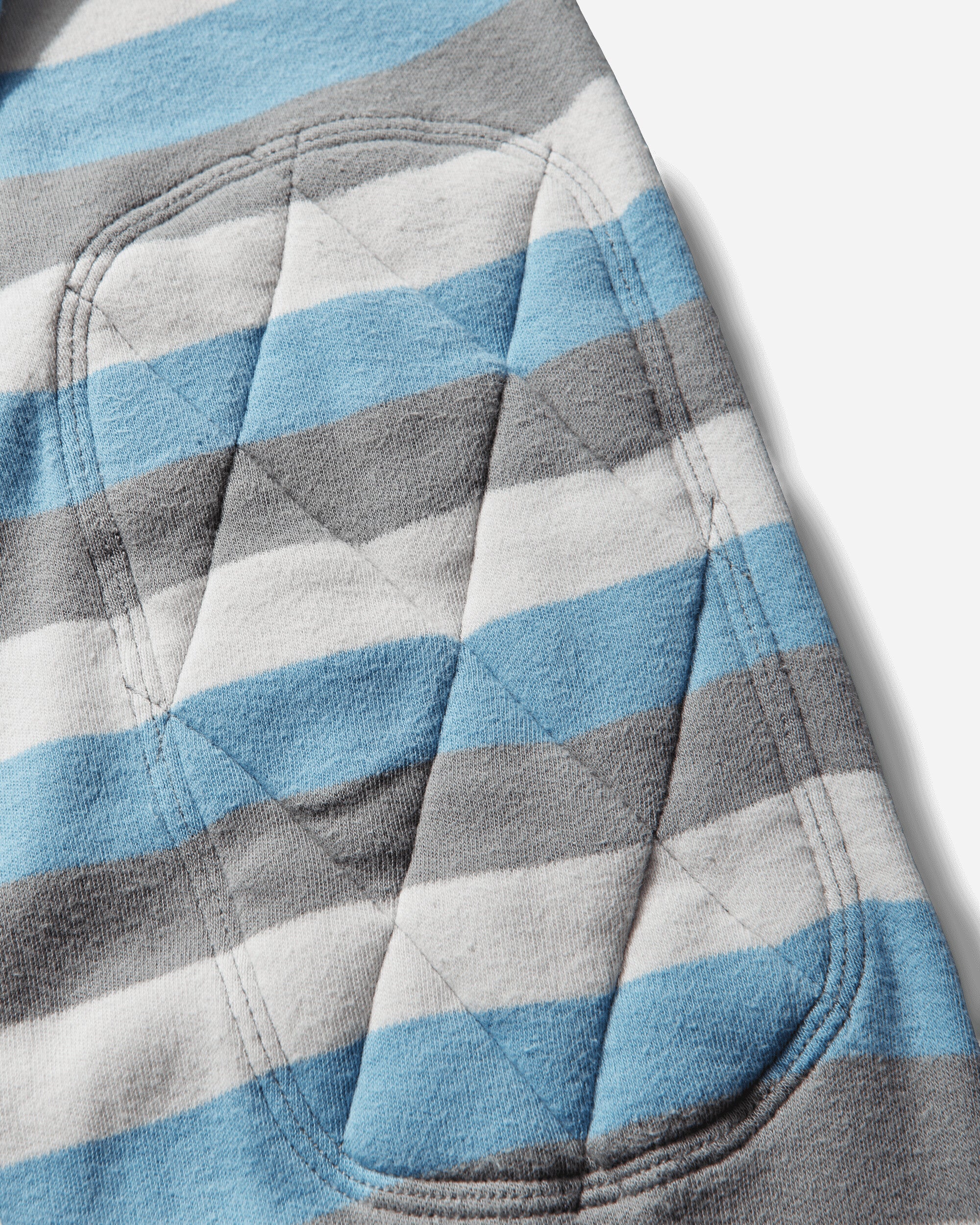 Men's Striped Long Sleeve Polo Blue - Image 3