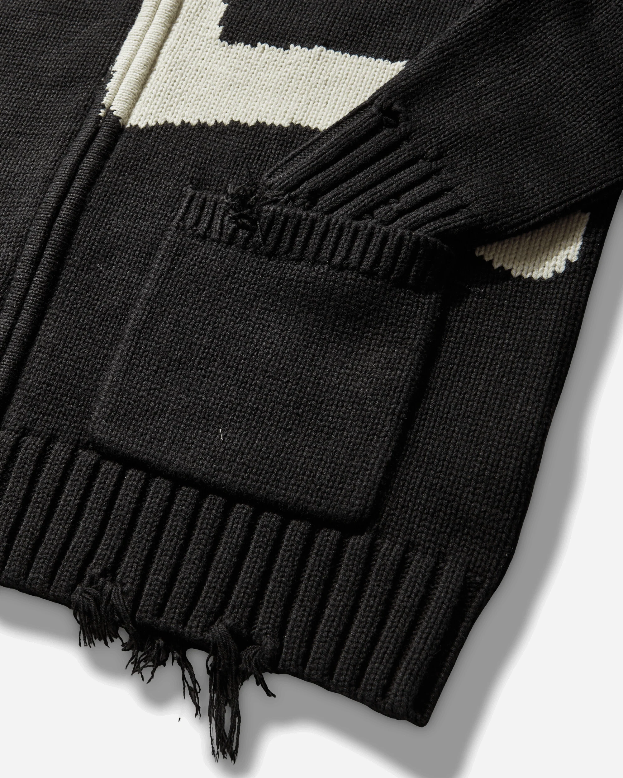 Men's Cowichan Cardigan Jacket Black - Image 4