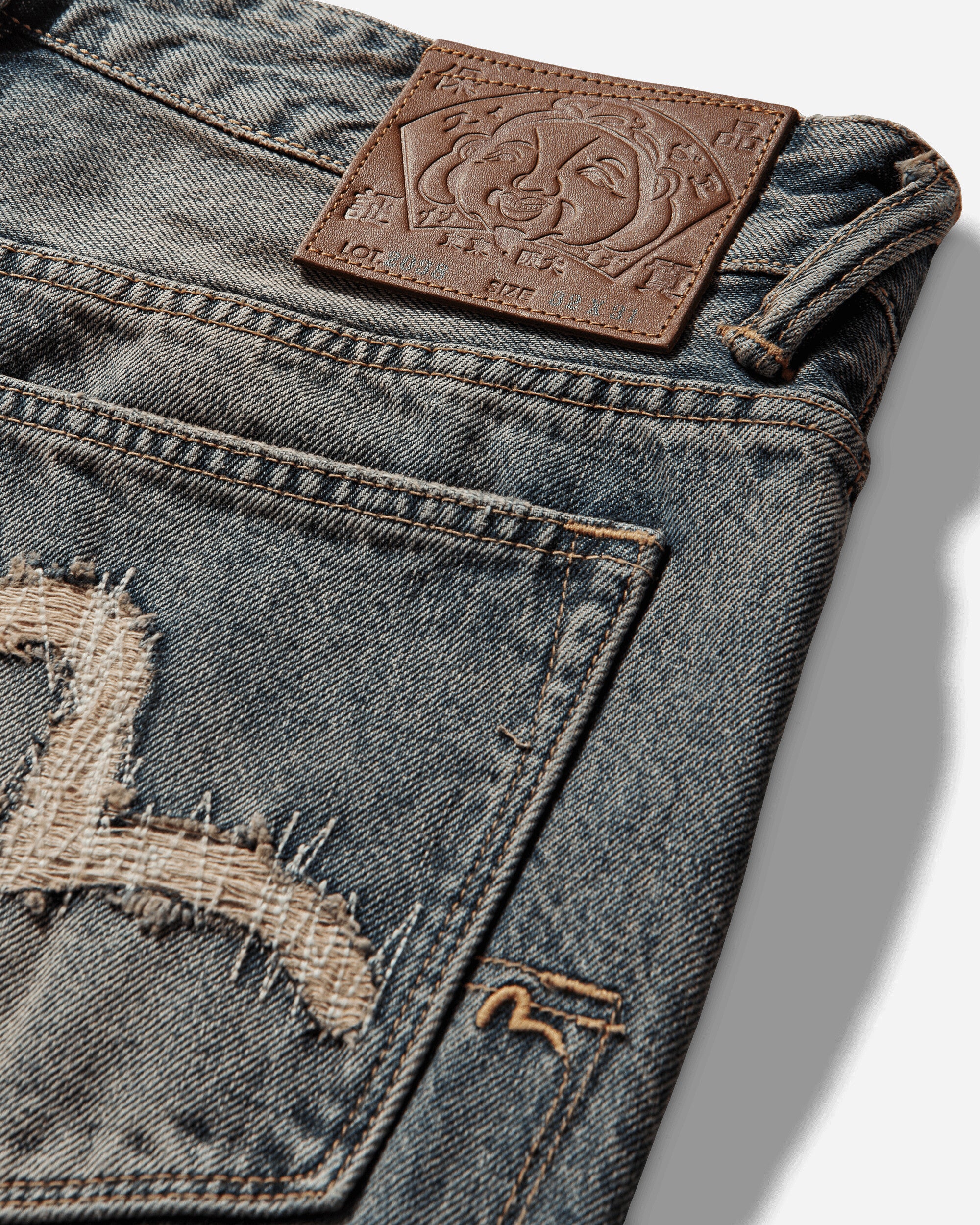 Men's Multi-Pocket Style Washing Jeans Indigo - Image 3