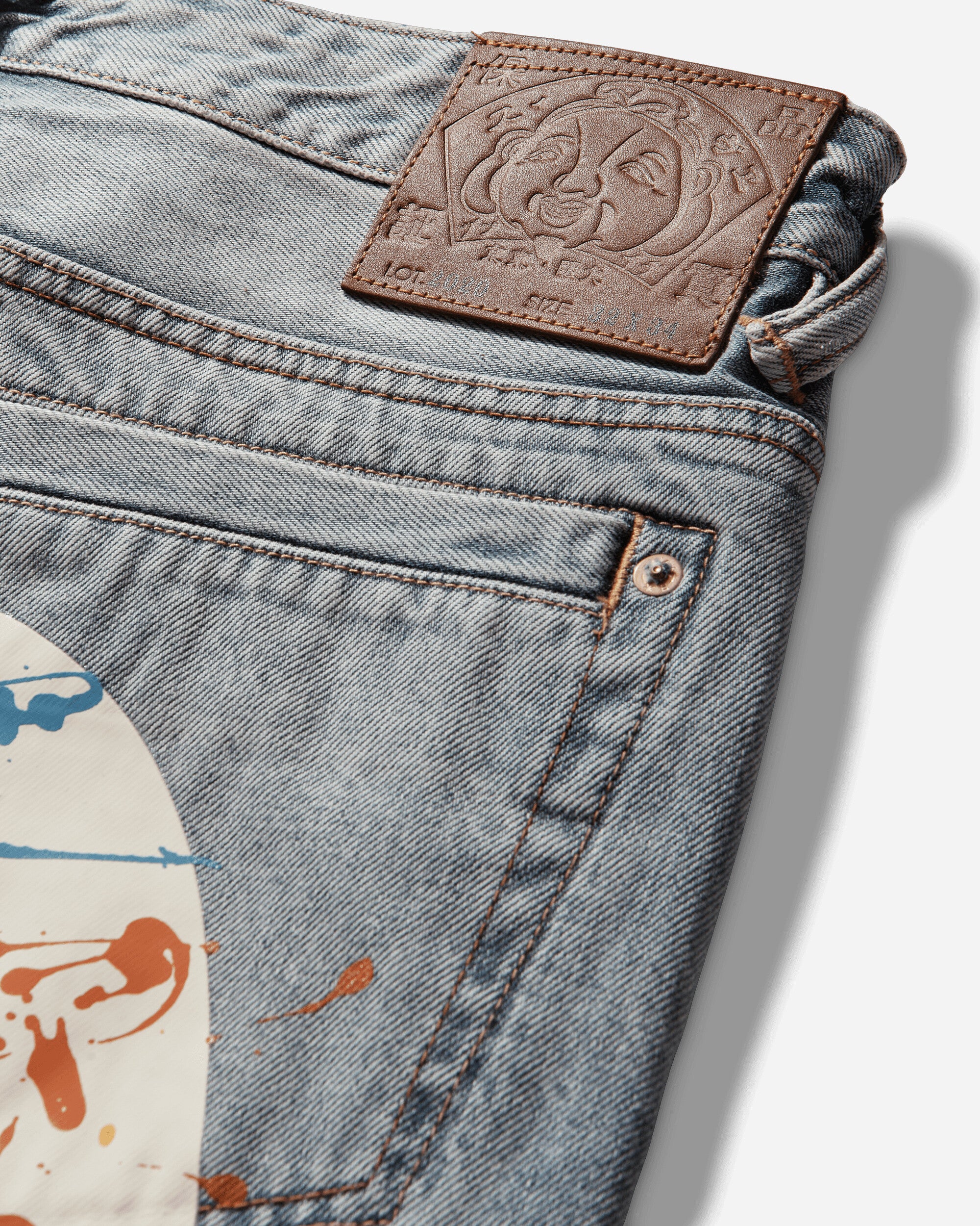 Men's Daicock Printed Jeans Indigo - Image 3
