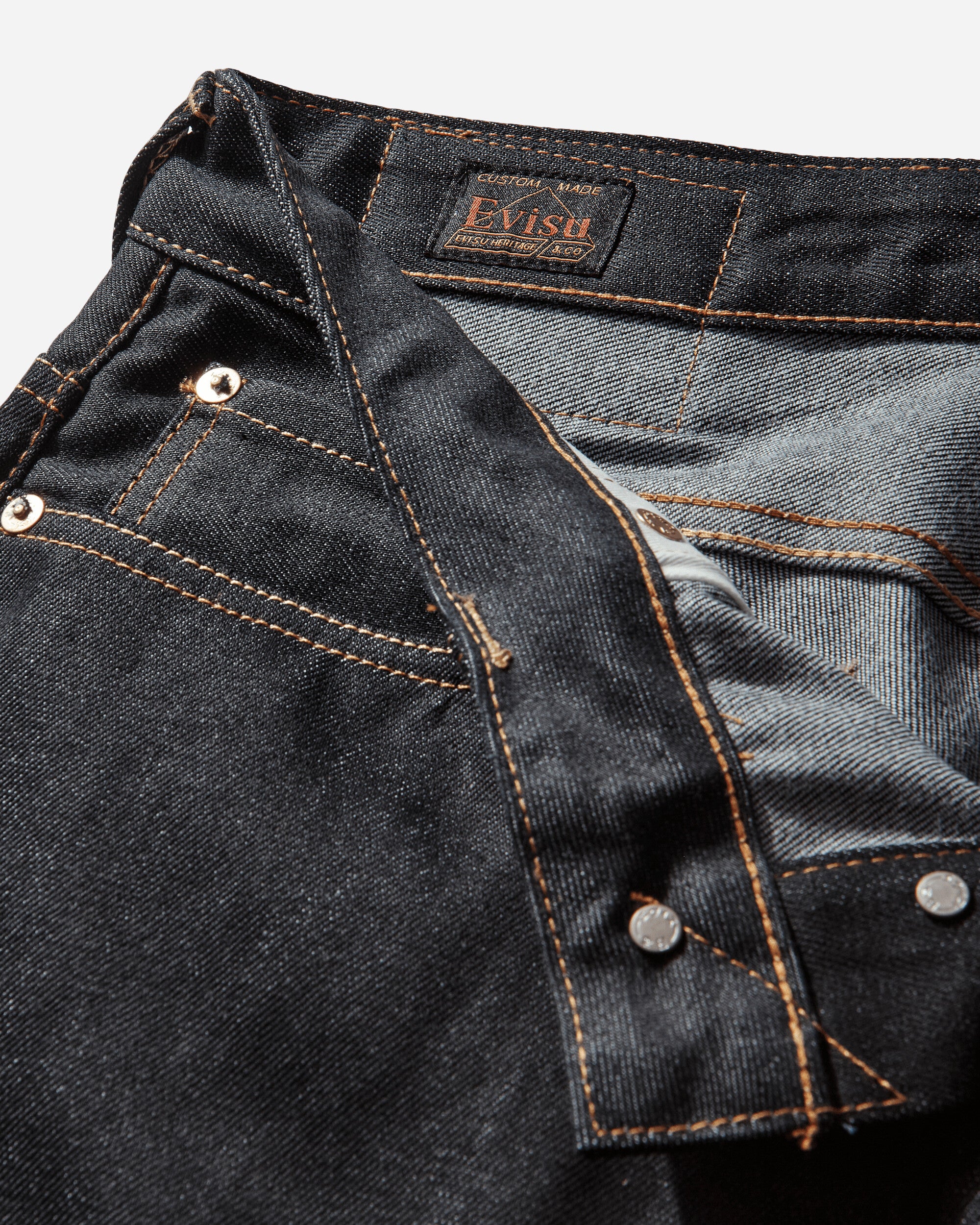 Men's Seagull Print Pockets Regular Fit Jeans Indigo - Image 3