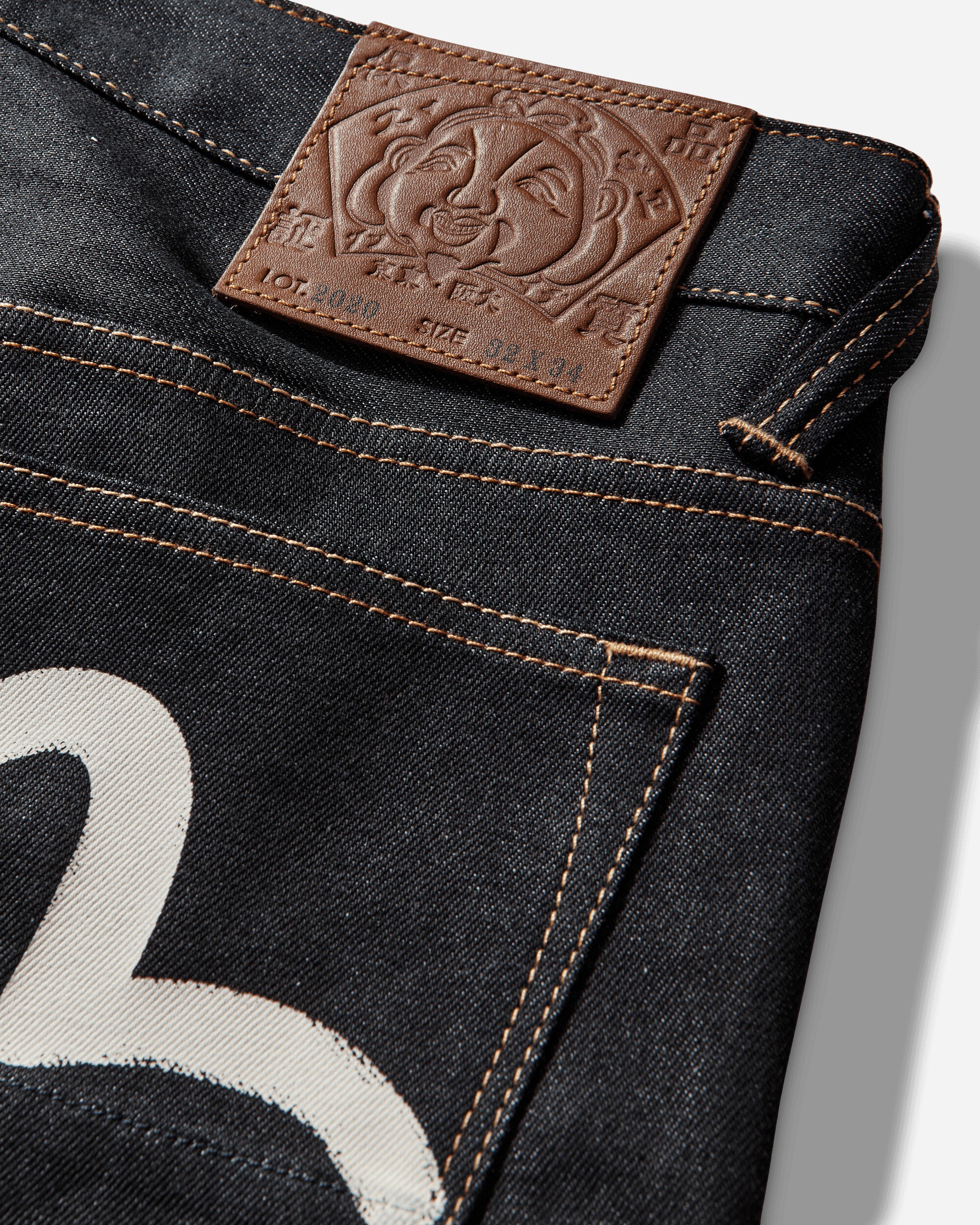 Men's Seagull Print Pockets Regular Fit Jeans Indigo - Image 4