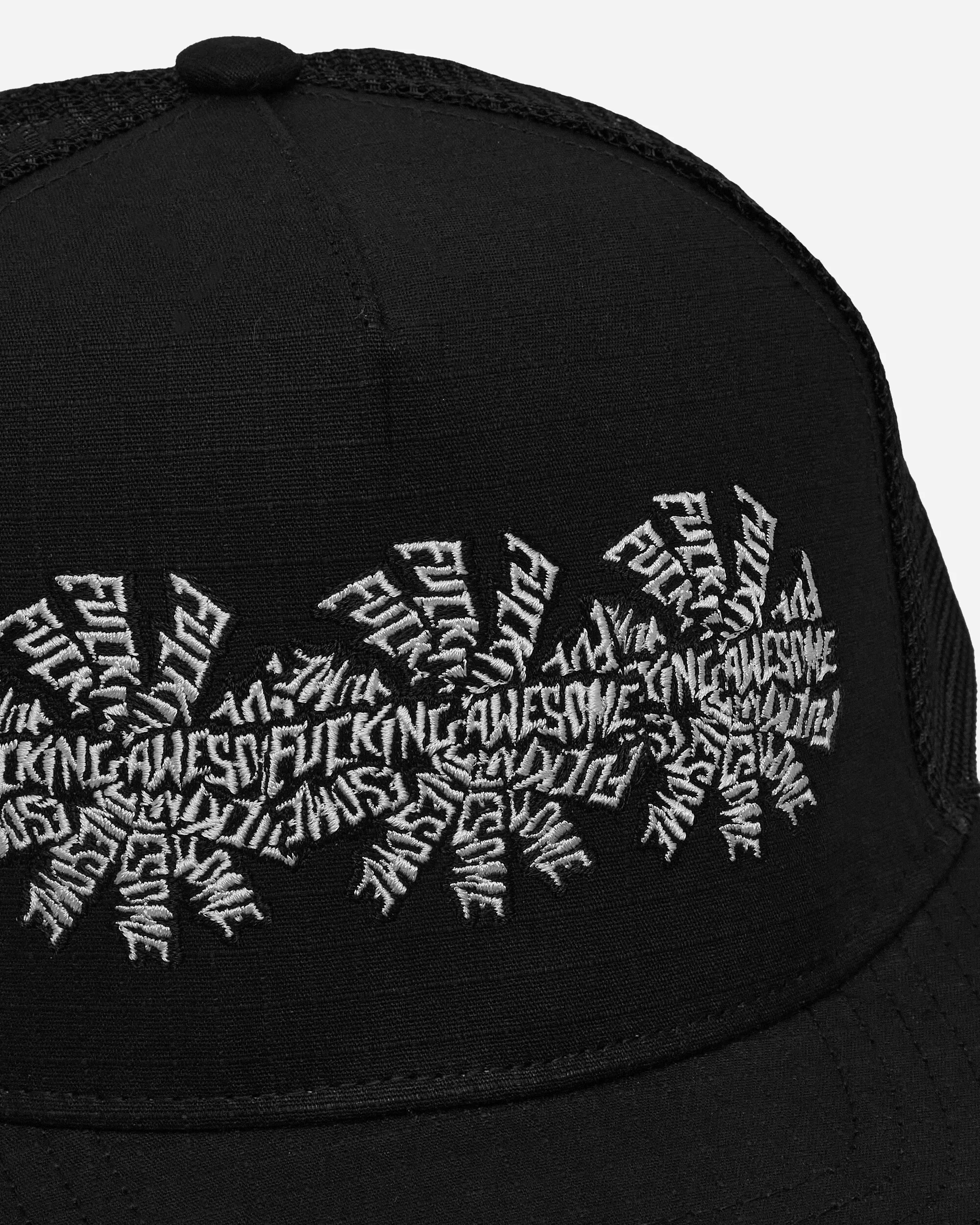 Three Sprial Trucker Hat Black - Image 6