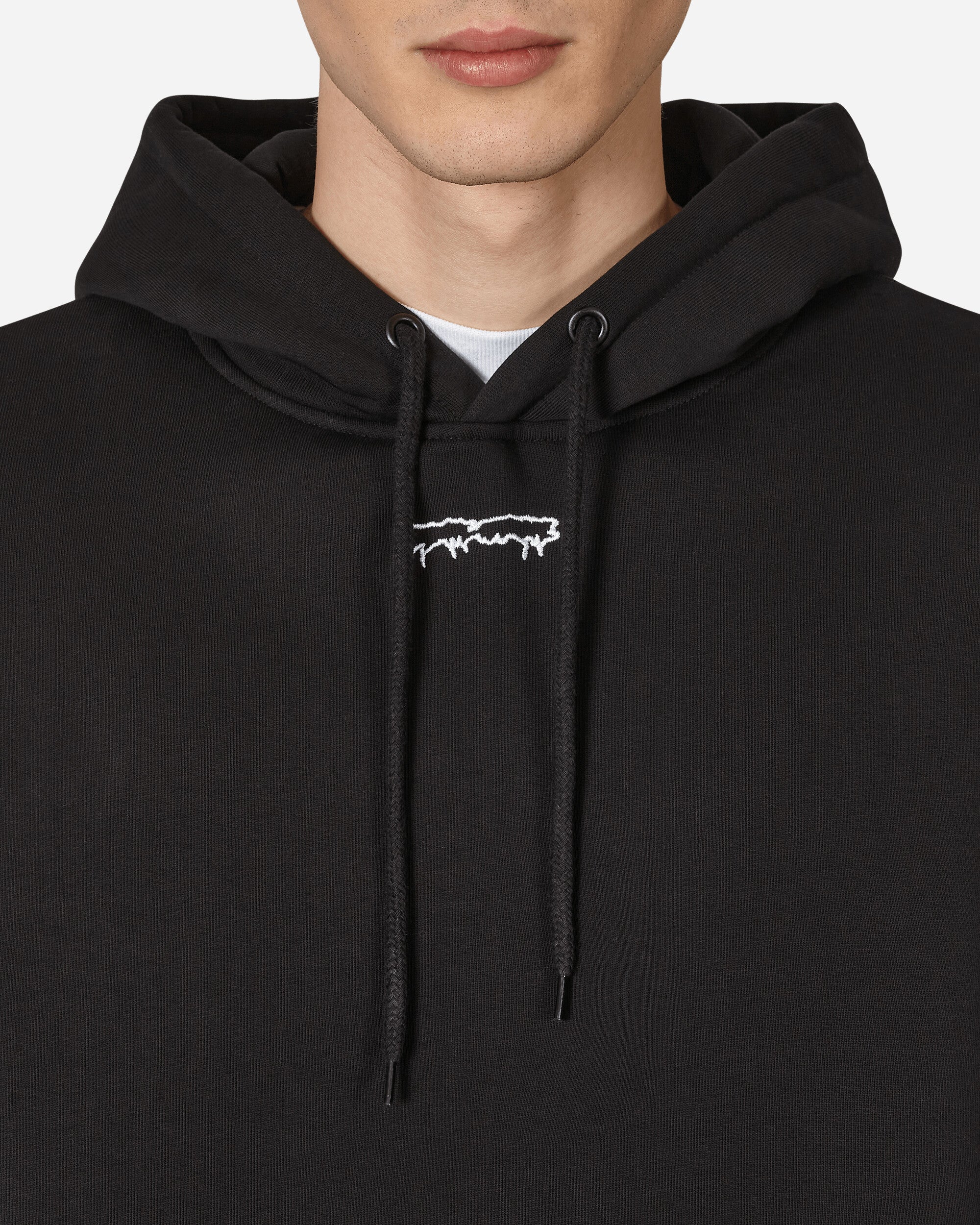 Outline Drip Hooded Sweatshirt Black - Image 5