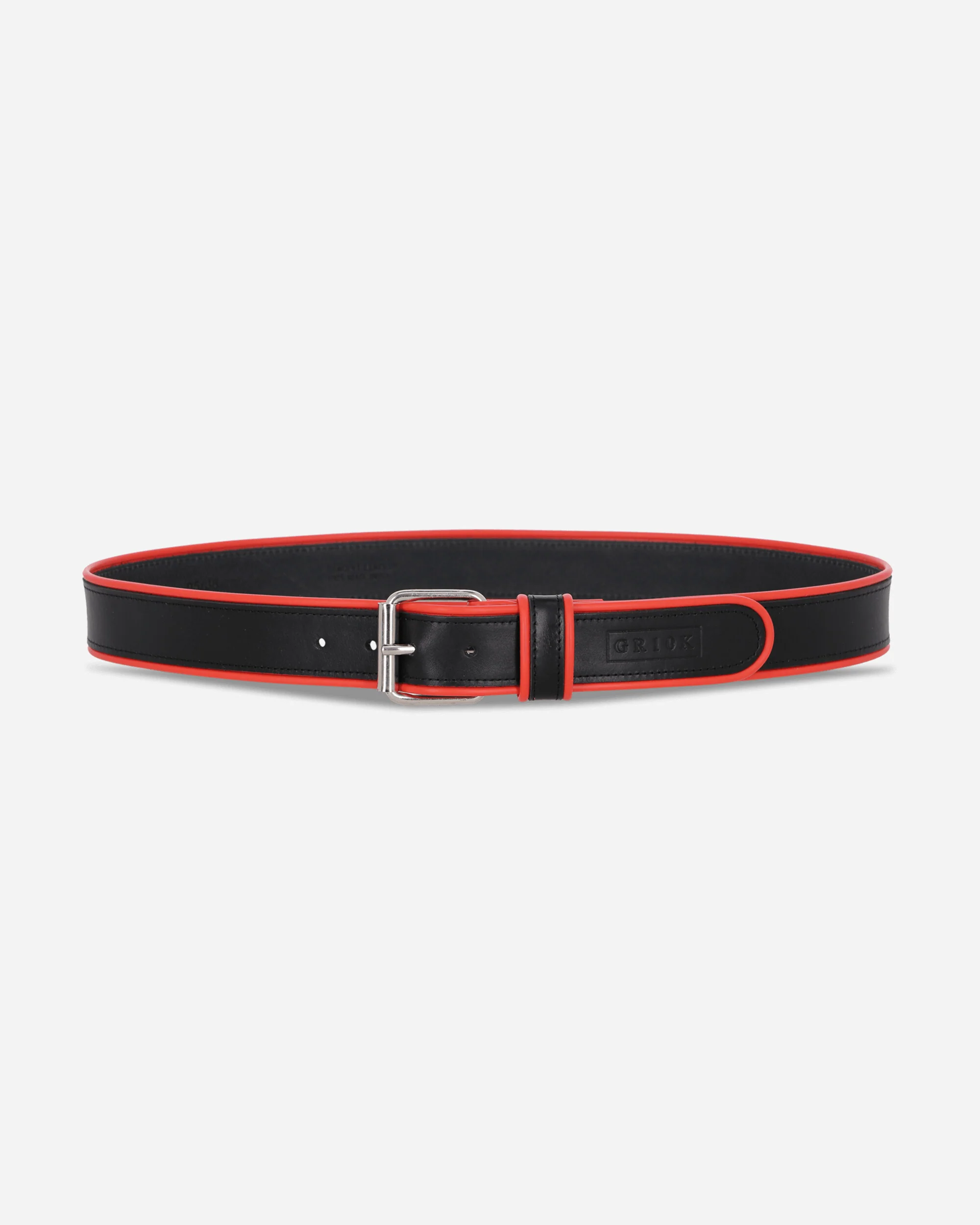 Piping Leather Belt Black - Image 2