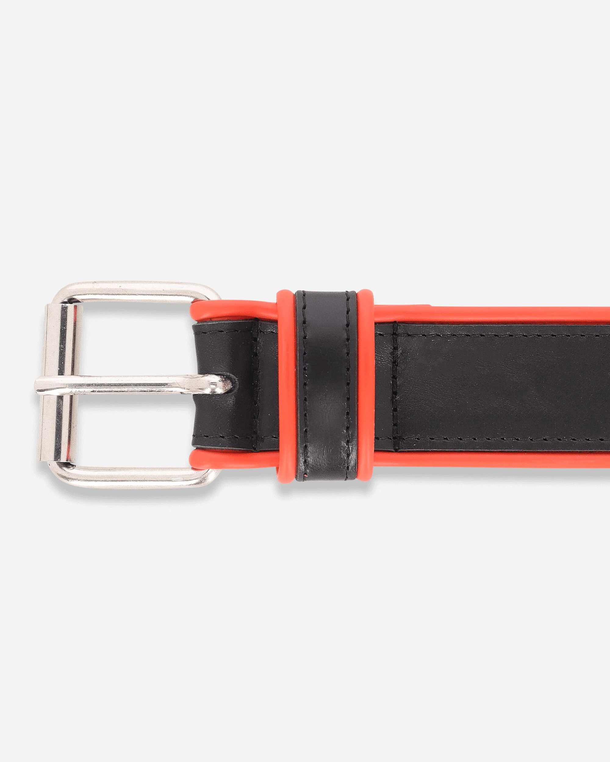 Piping Leather Belt Black - Image 5