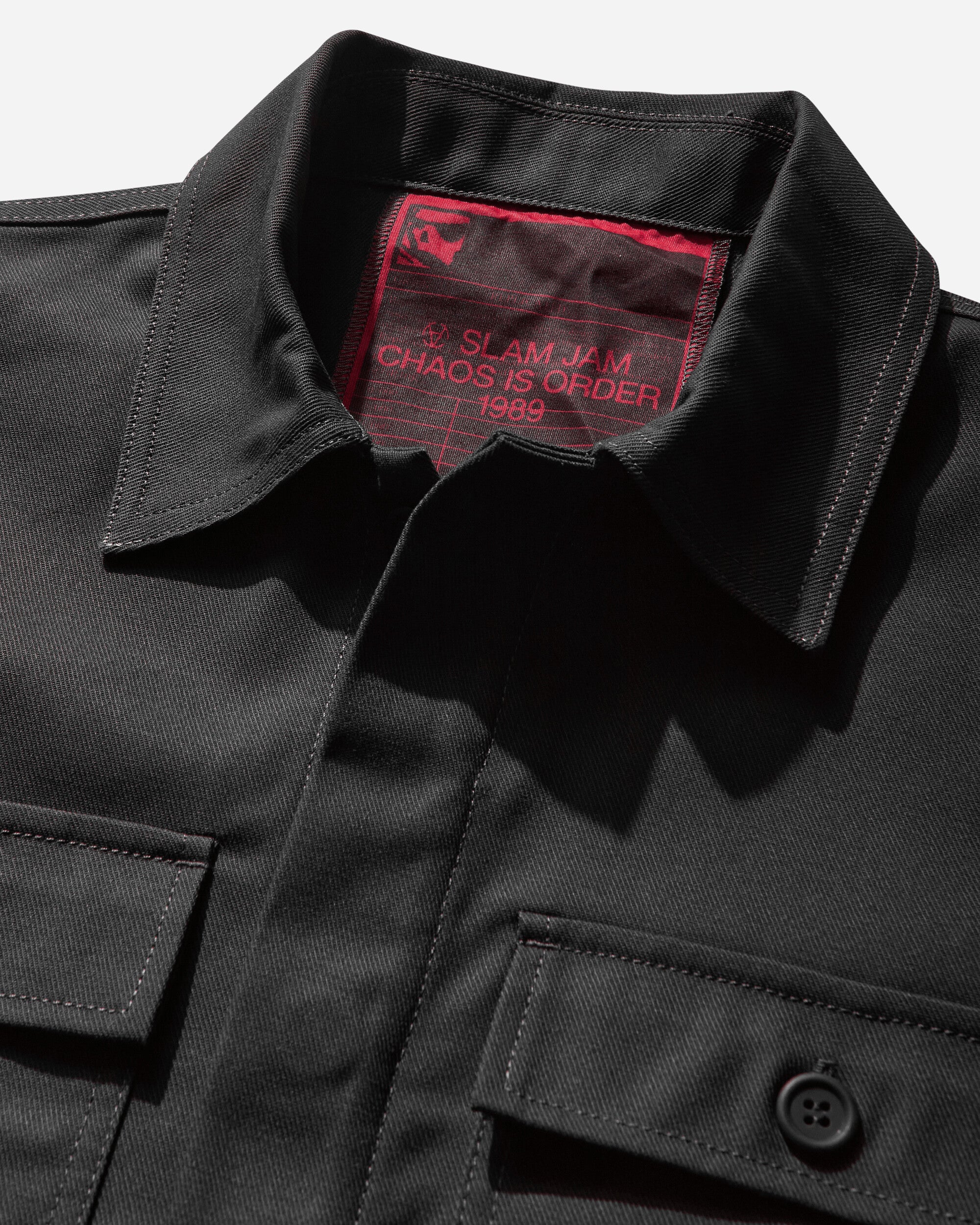 Men's Slam Jam CHAOS IS ORDER 40000 Replicated Short Jacket Charcoal - Image 3
