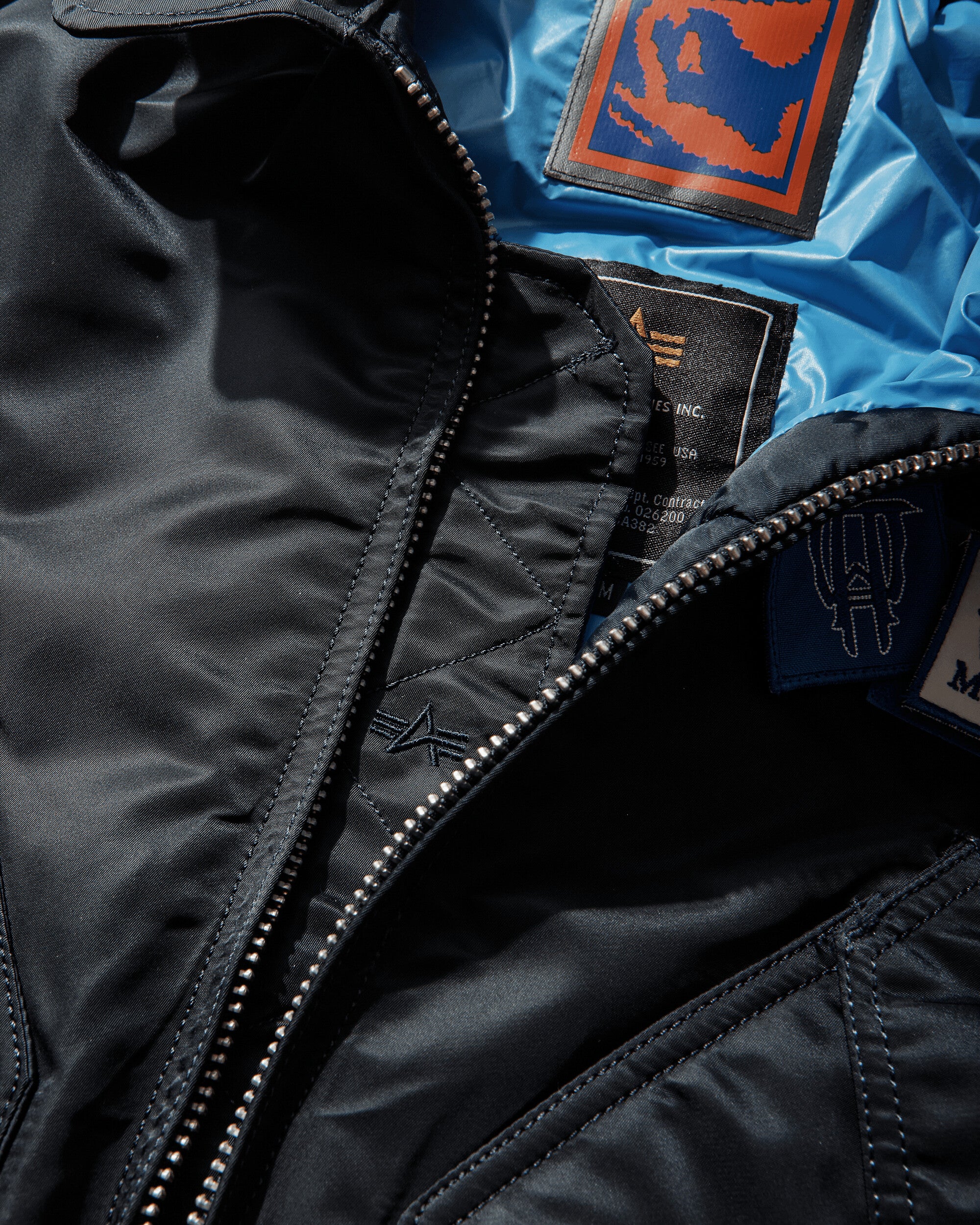 Alpha Industries CWU-45 Bomber Jacket Rep Navy - Image 4