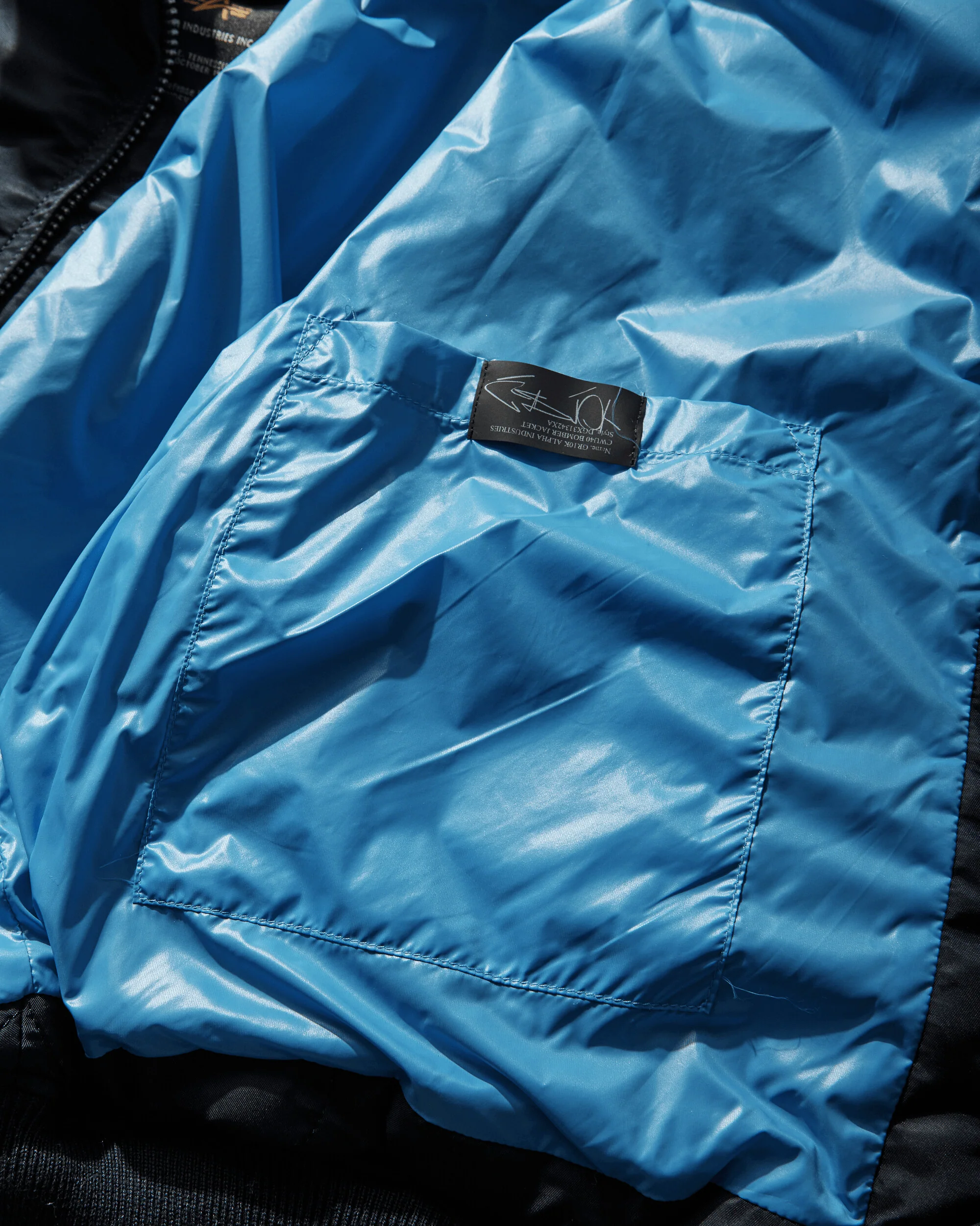 Alpha Industries CWU-45 Bomber Jacket Rep Navy - Image 5