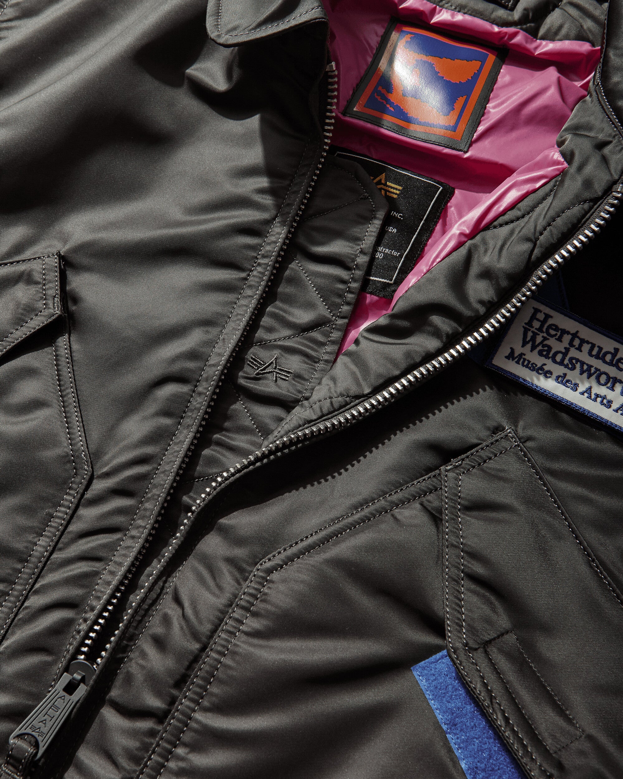 Alpha Industries CWU-45 Bomber Jacket Rep Grey - Image 3