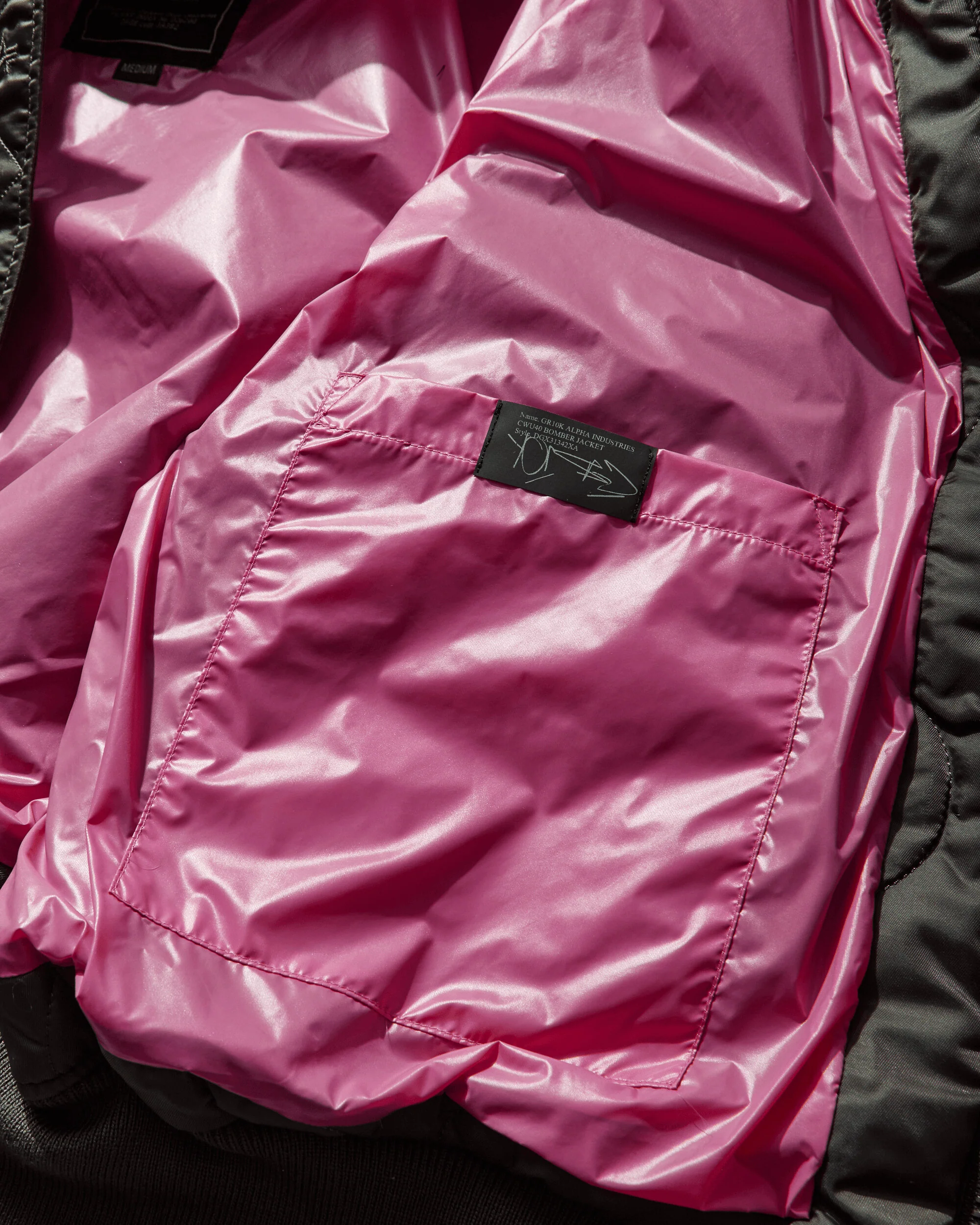 Alpha Industries CWU-45 Bomber Jacket Rep Grey - Image 5