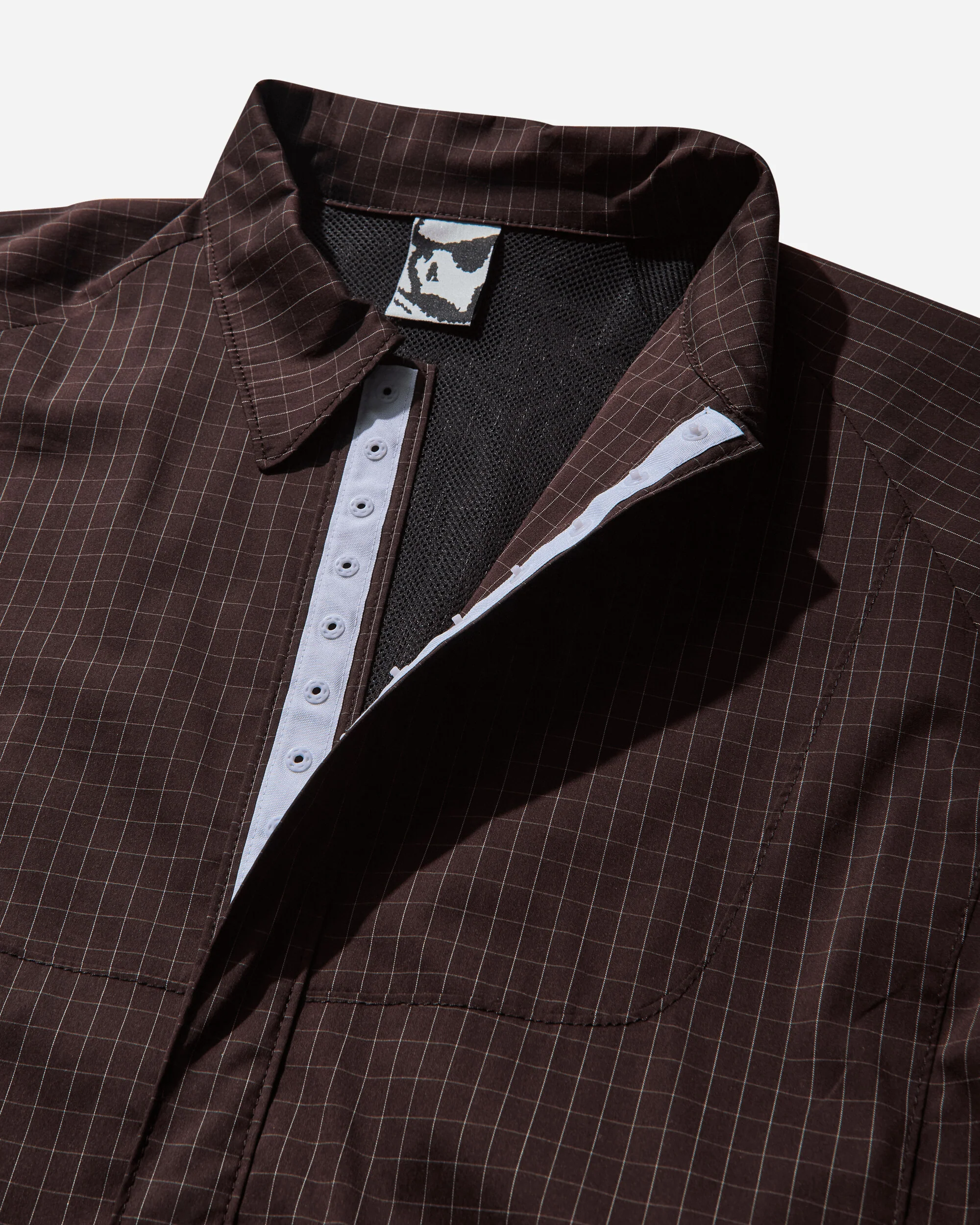 Men's Bilitis Check Shirt Chocolate Brown - Image 3
