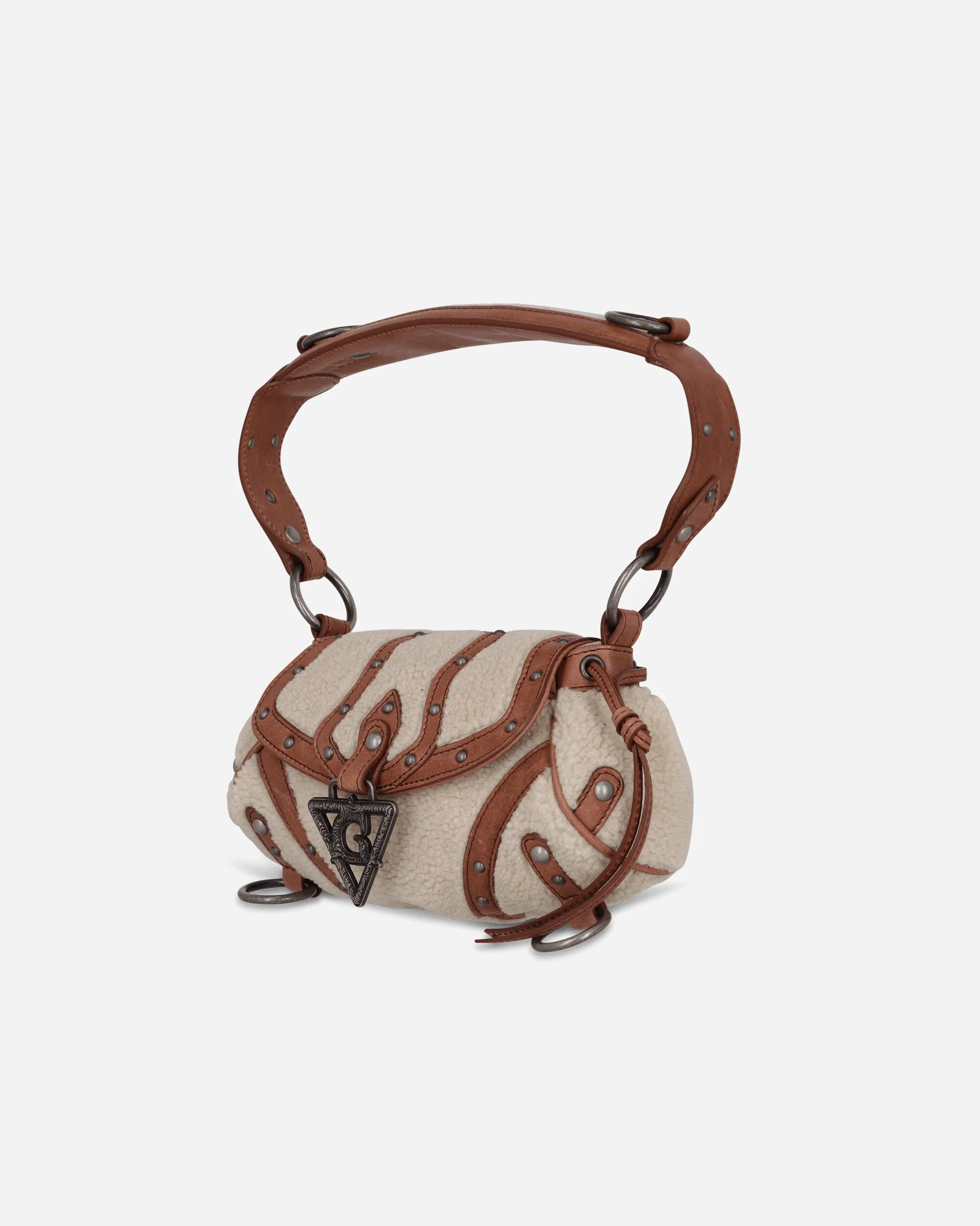 Mini Claudia Fur Bag Off White - Image 3