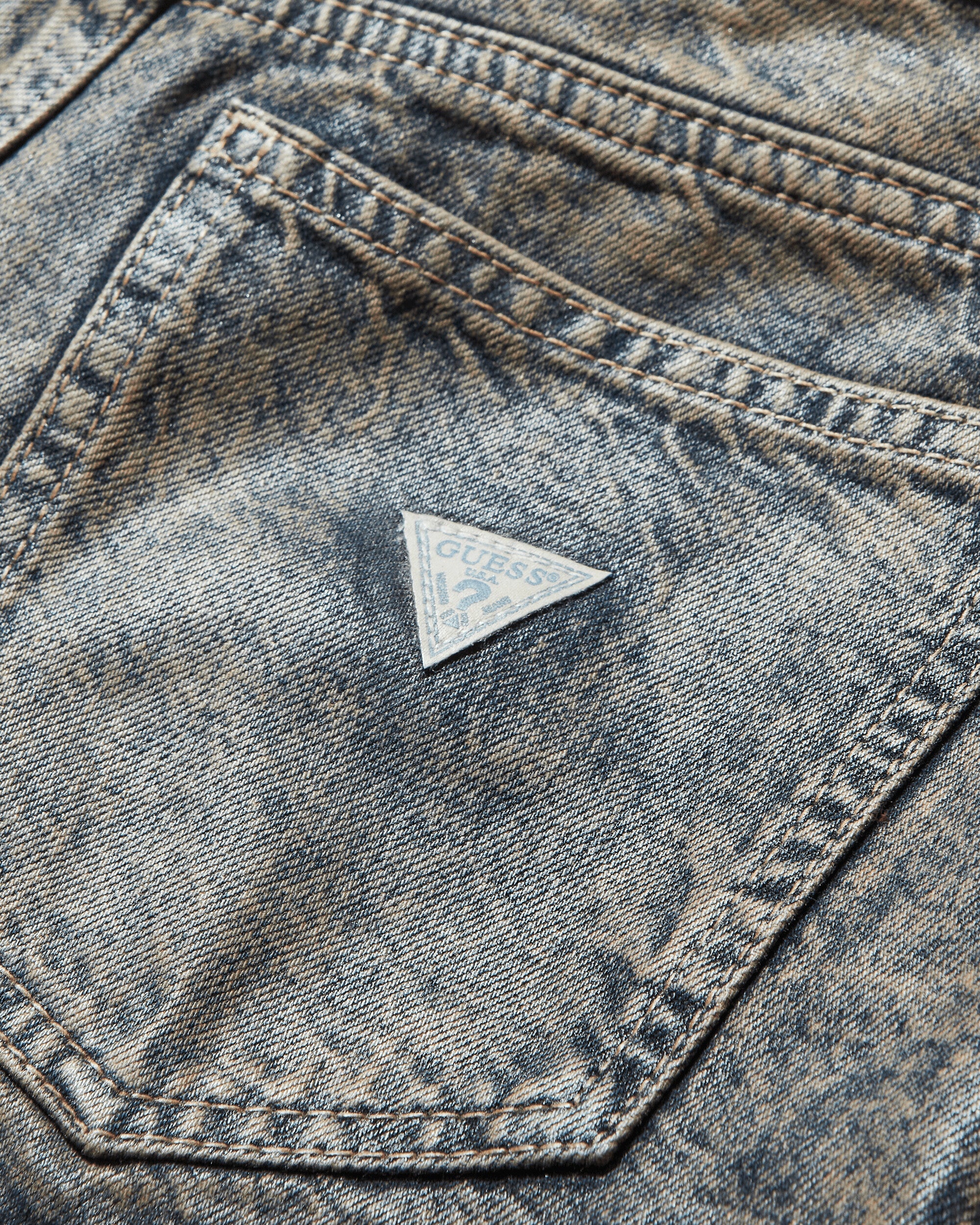 Women's Coated Denim Shorts Heavy Stone Wash - Image 4