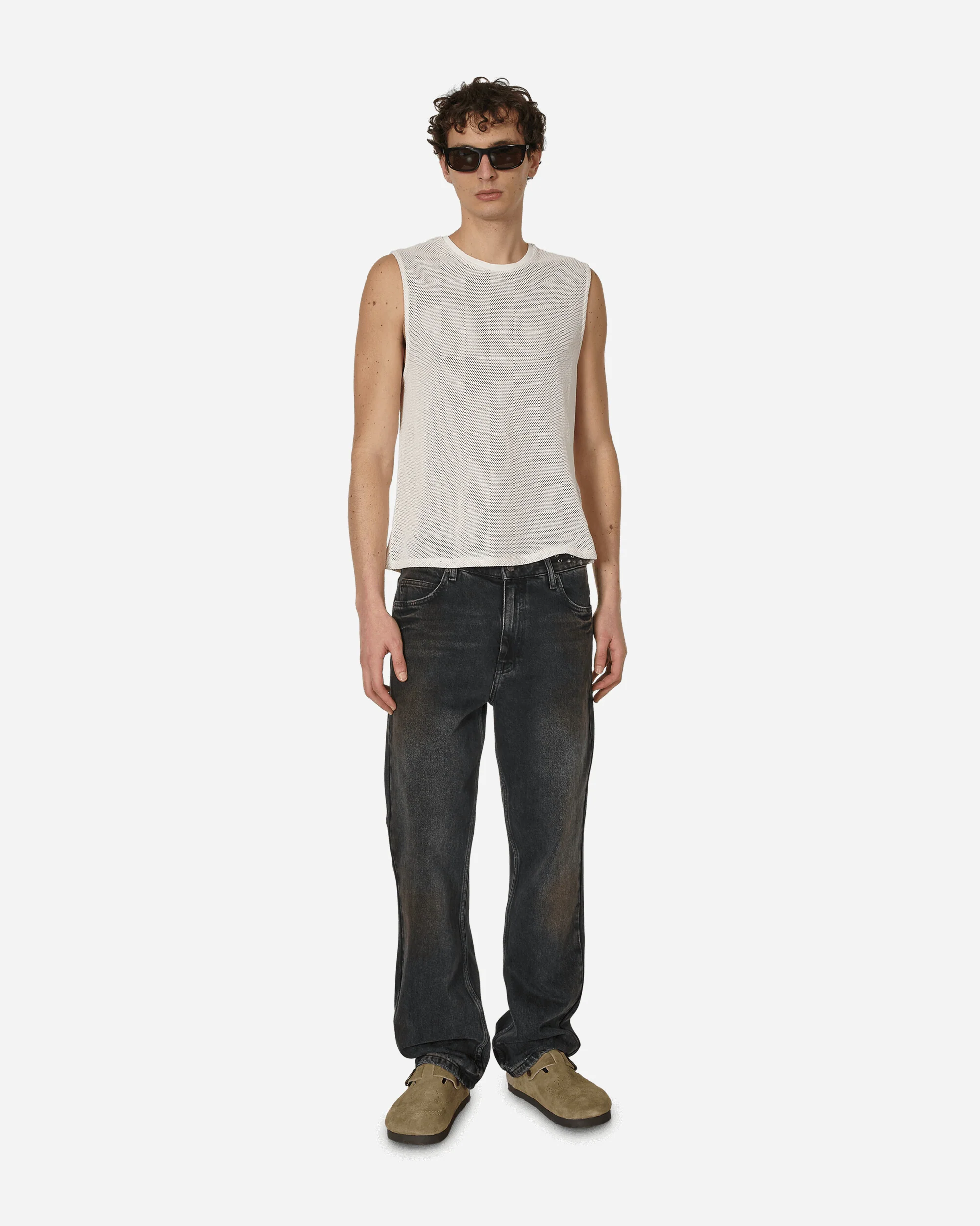 Embellished Flare Pants Aged Black Wash - Image 4