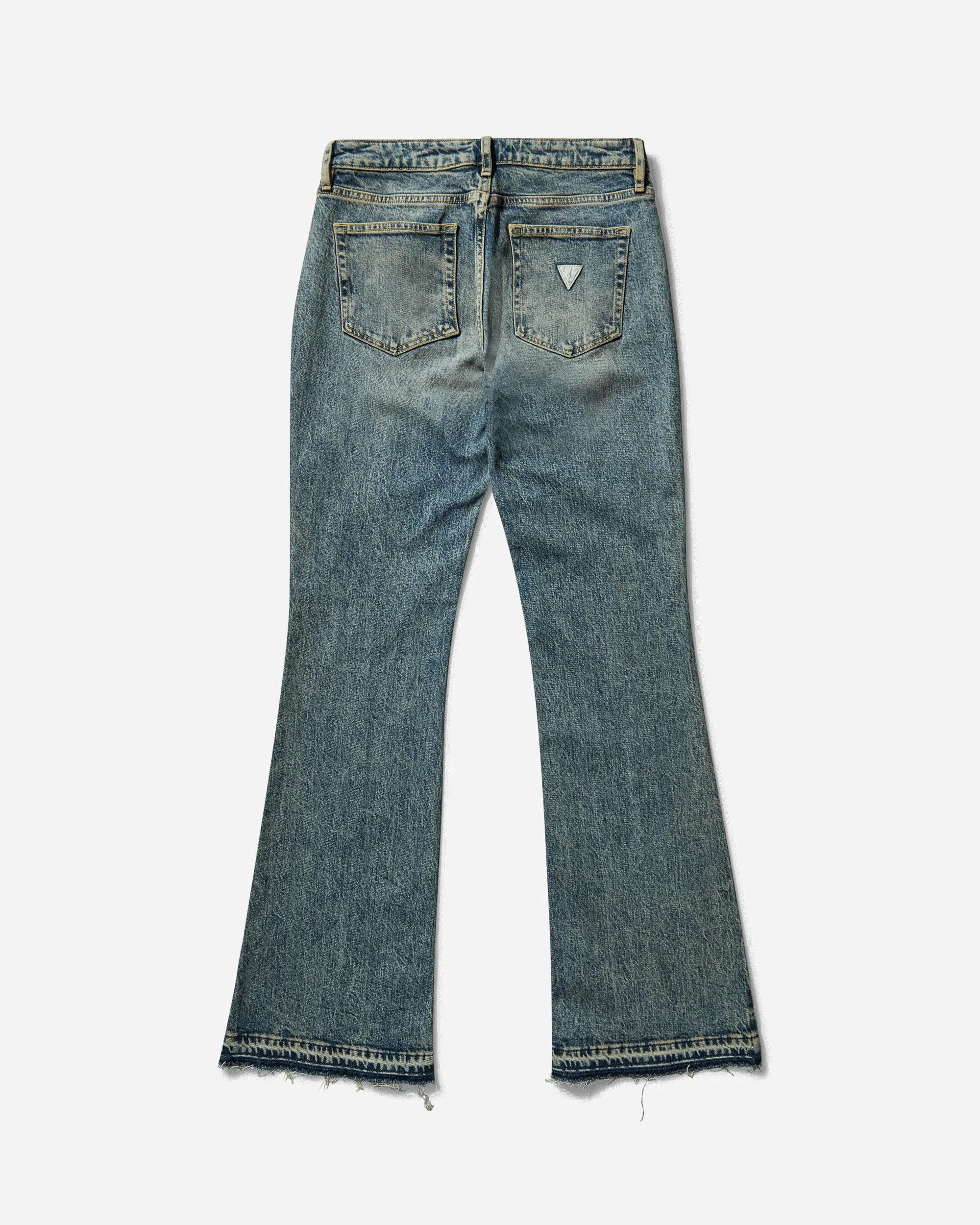Women's Flare Denim Pants Used Indigo Brown Tint - Image 2